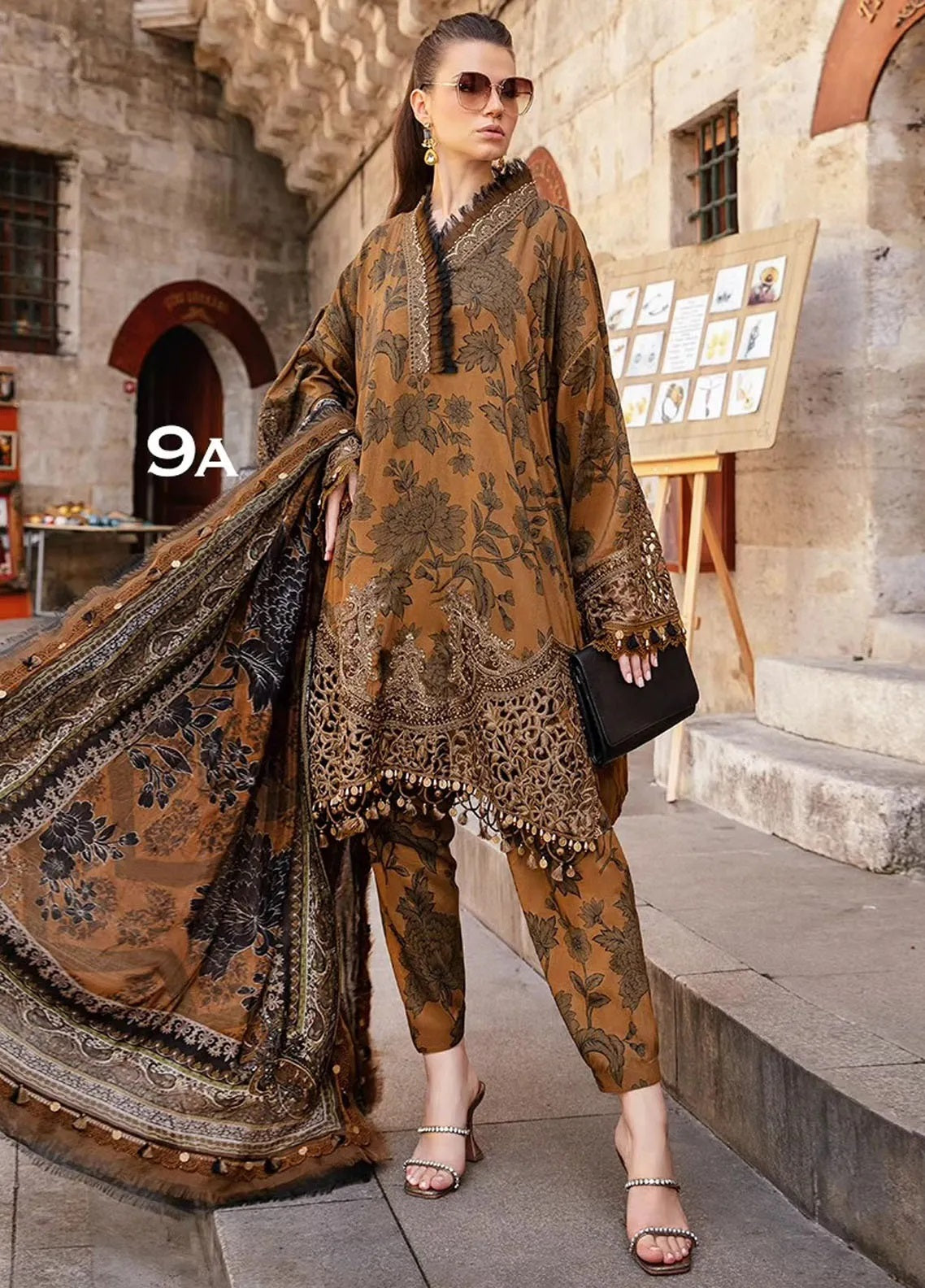 M.Prints By Maria B Embroidered Cambric 3 Piece Unstitched Suit MB24MPFE MPT-2309-A