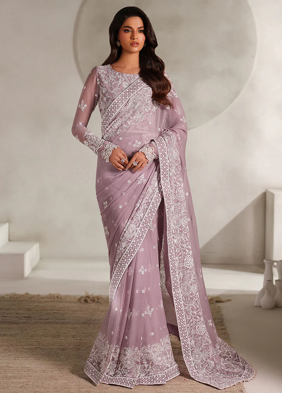 Muse Thread By Zarif Festive Embroidered Chiffon 3 Piece Unstitched Suit ZF25MT D-MT-05 NIORA