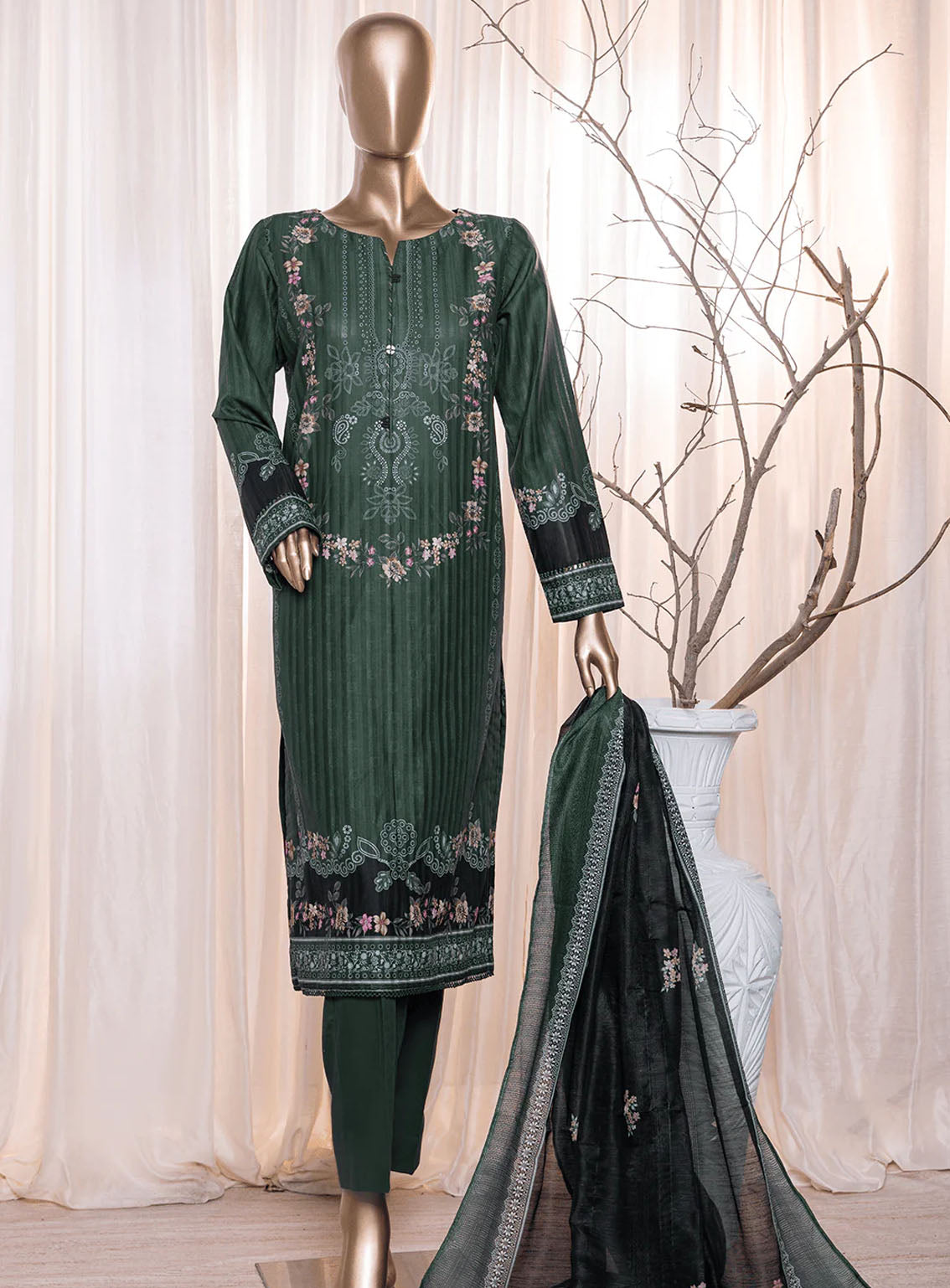 Ninokara By HZ Textile Digital Printed Lawn 3 Piece Unstitched Suit HZ24NK NP-201