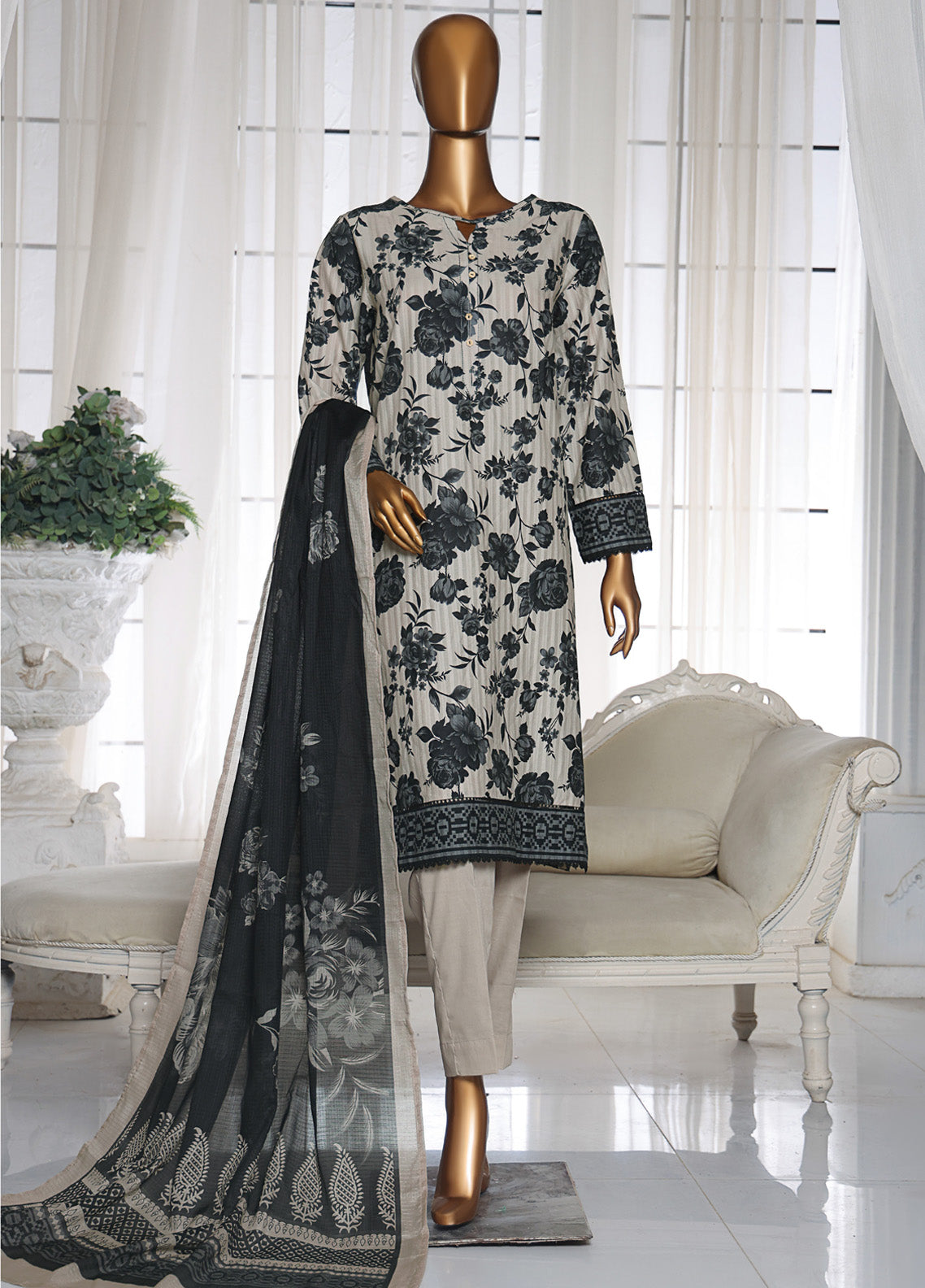 Ninokara Prints By HZ Textile Printed Lawn 3 Piece Unstitched Suit HZ25N NP-1177