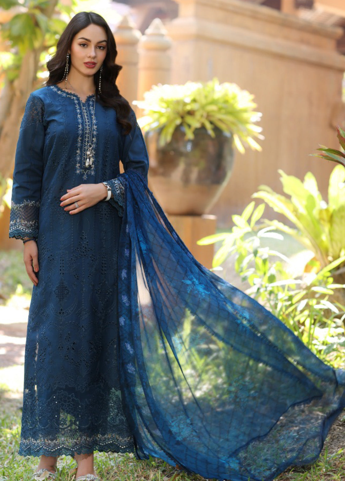 Noor By Saadia Asad Embroidered Lawn 3 Piece Unstitched Suit SA25ELHL D-7B