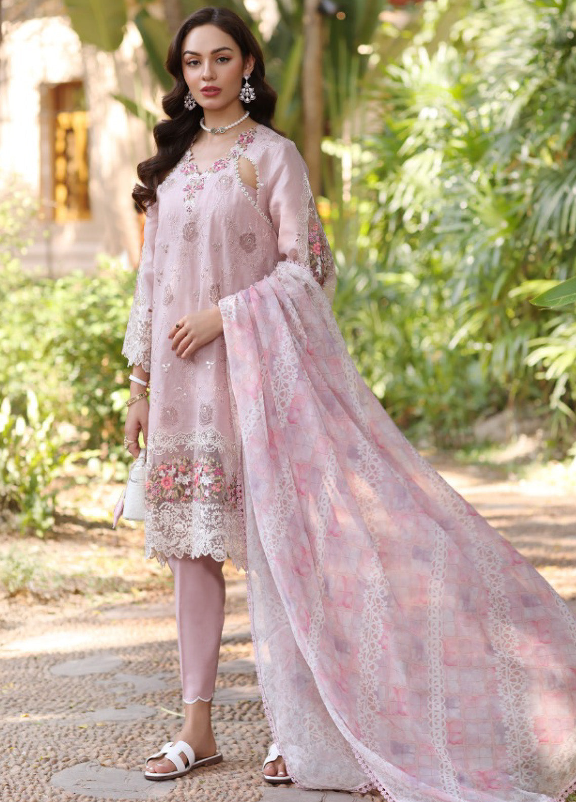 Noor By Saadia Asad Embroidered Lawn 3 Piece Unstitched Suit SA25ELHL D-8A