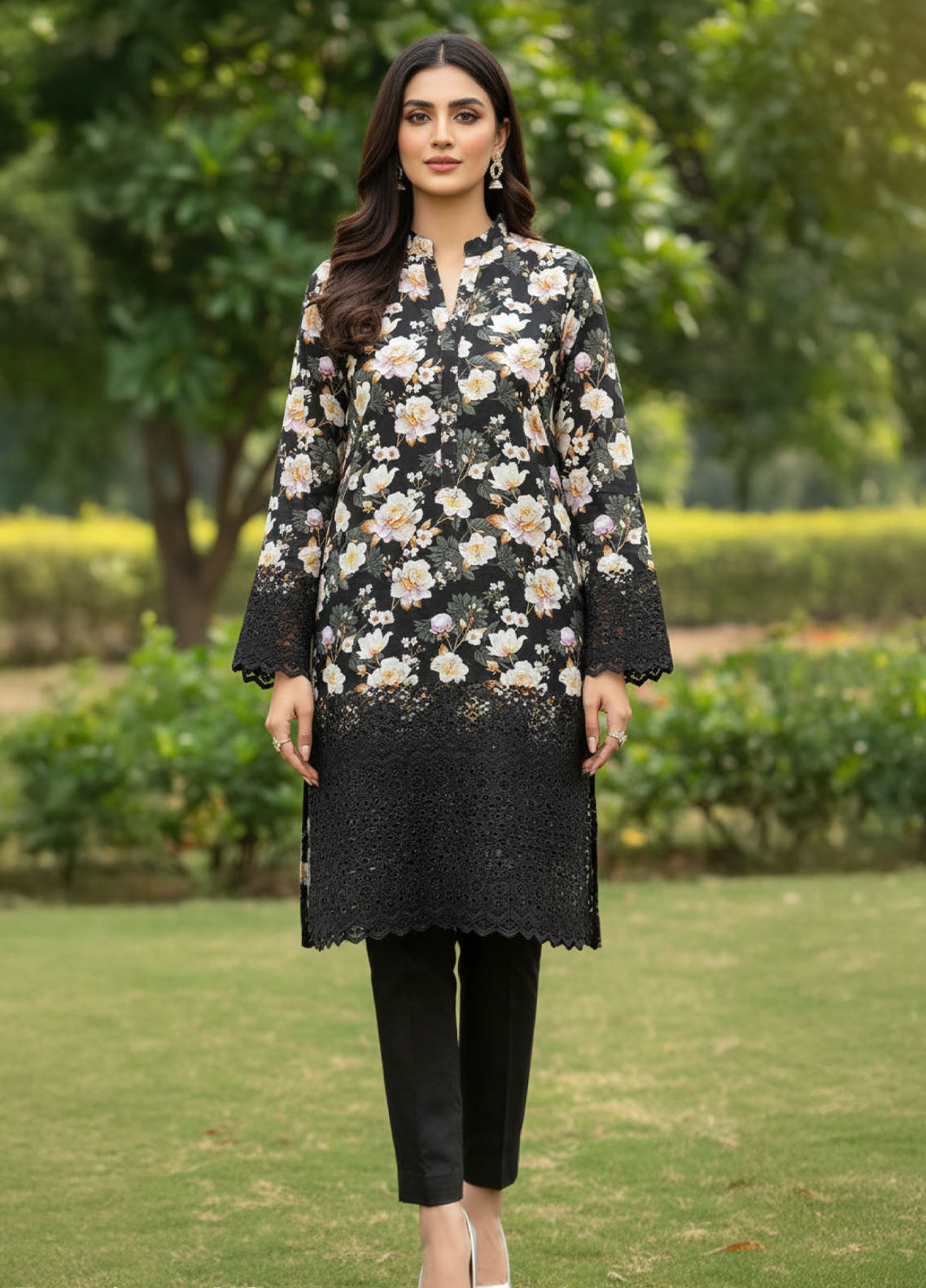 Oppulent By Schick Chikankari Lawn 2 Piece Unstitched Shirt & Trouser SDH26OC D-02