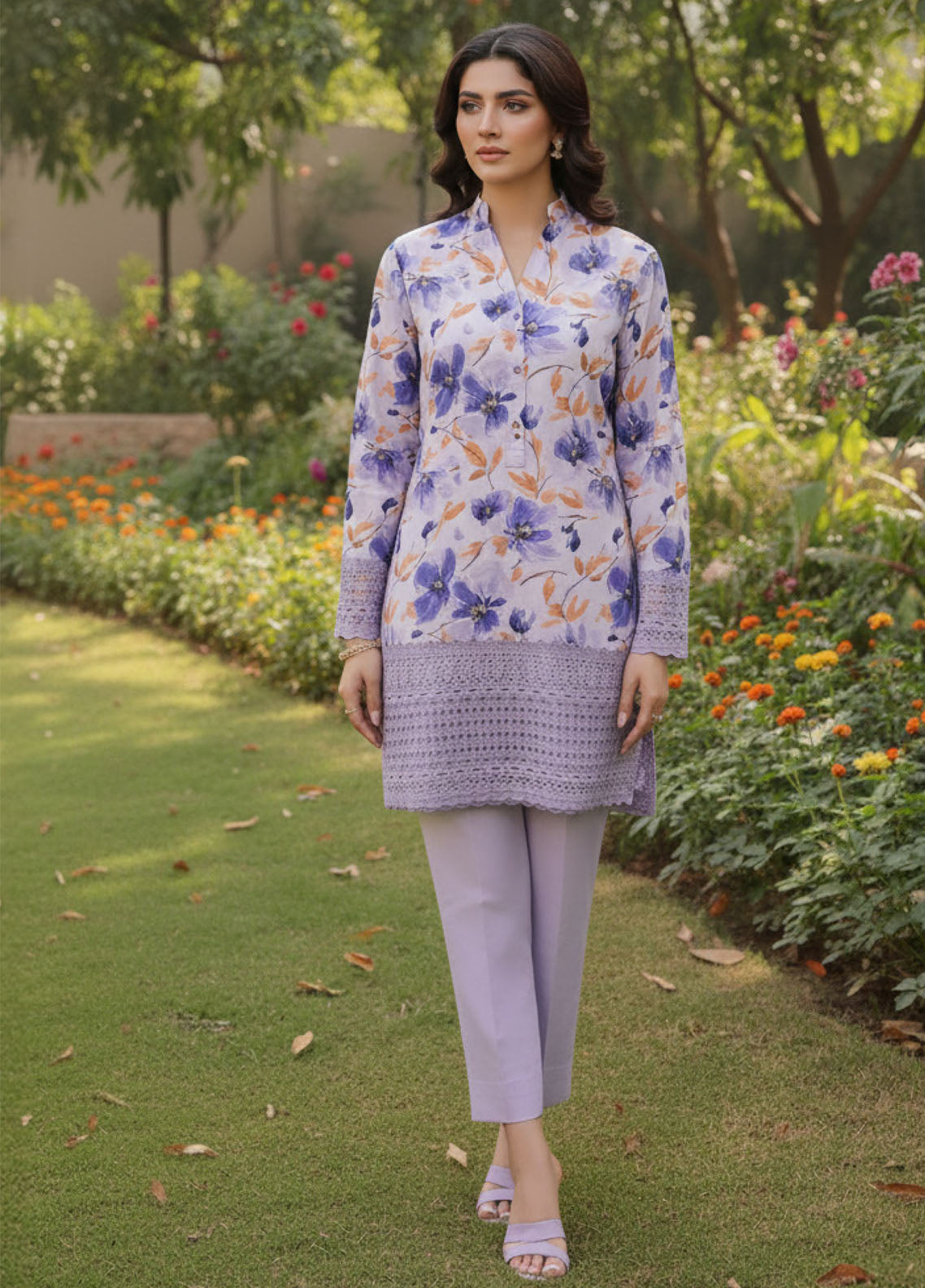 Oppulent By Schick Chikankari Lawn 2 Piece Unstitched Shirt & Trouser SDH26OC D-04