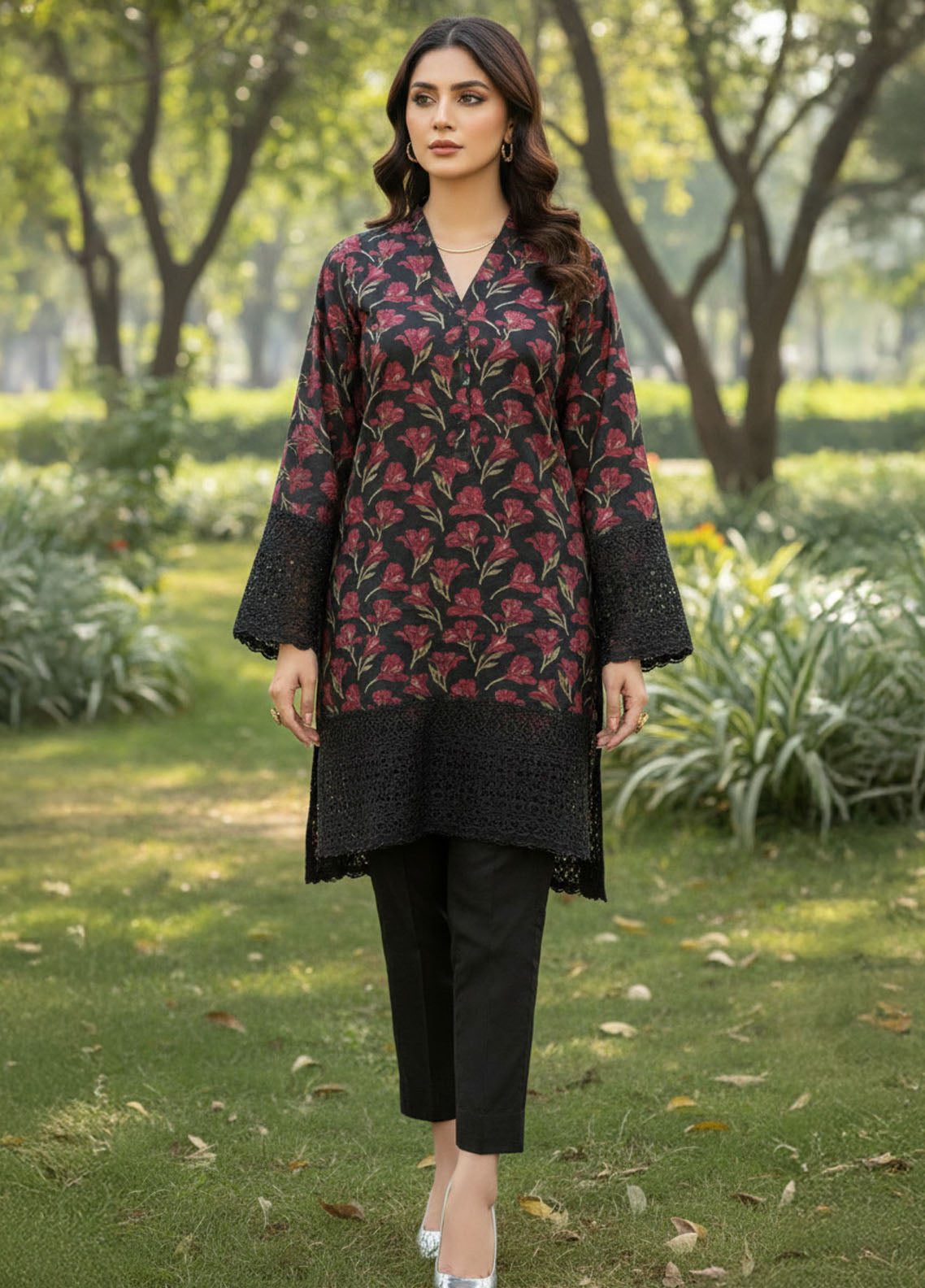 Oppulent By Schick Chikankari Lawn 2 Piece Unstitched Shirt & Trouser SDH26OC D-09