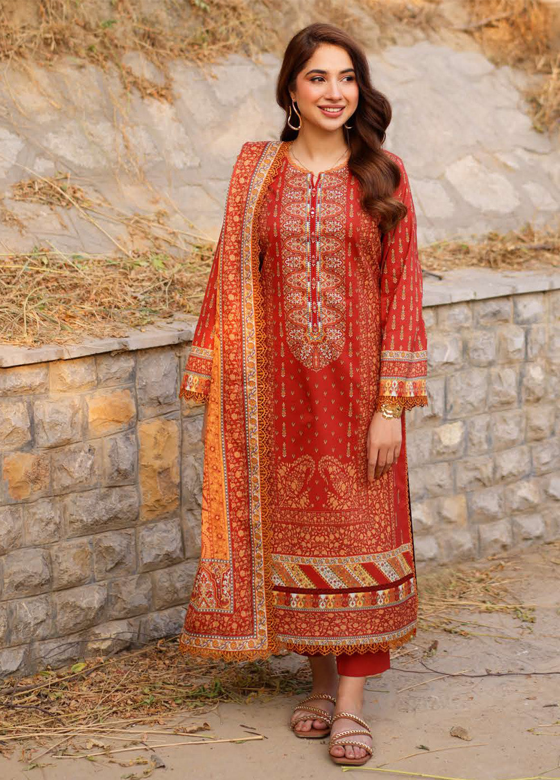 Prints By Asim Jofa Printed Lawn 3 Piece Unstitched Suit AJ25PV2 D-AJUUB-20