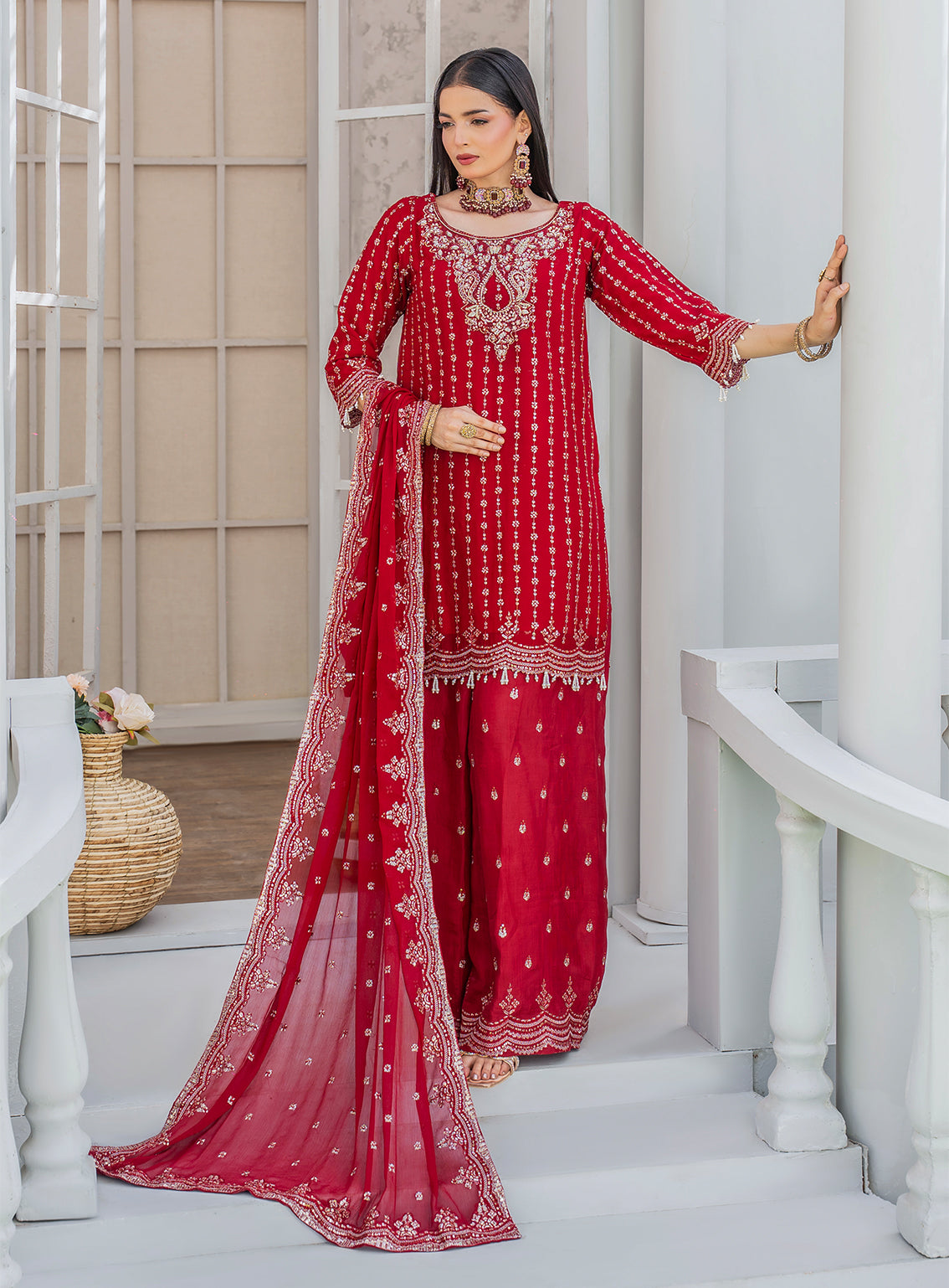 Raad Luxury Formal Embroidered Chiffon 3 Piece Stitched Suit RD26LF RA-38 MN DASTAAN-E-NOOR