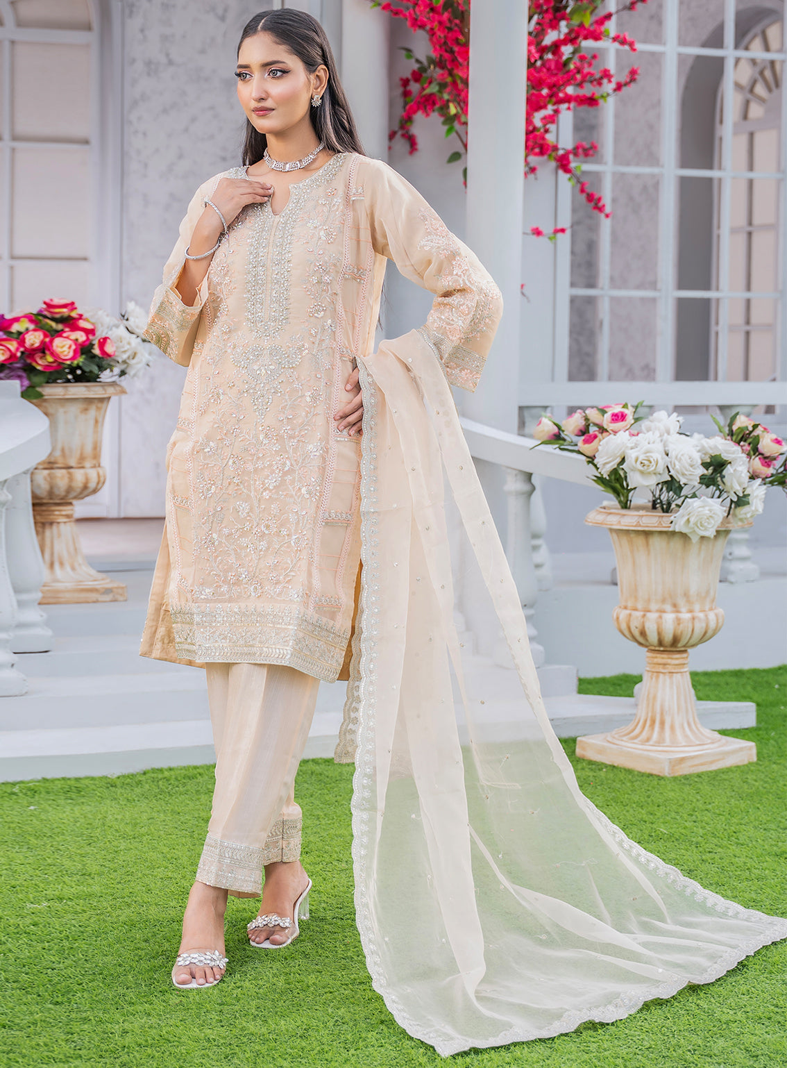Raad Luxury Formal Embroidered Organza 3 Piece Stitched Suit RD26LF RA-33 TPK MEHKA SITARAH