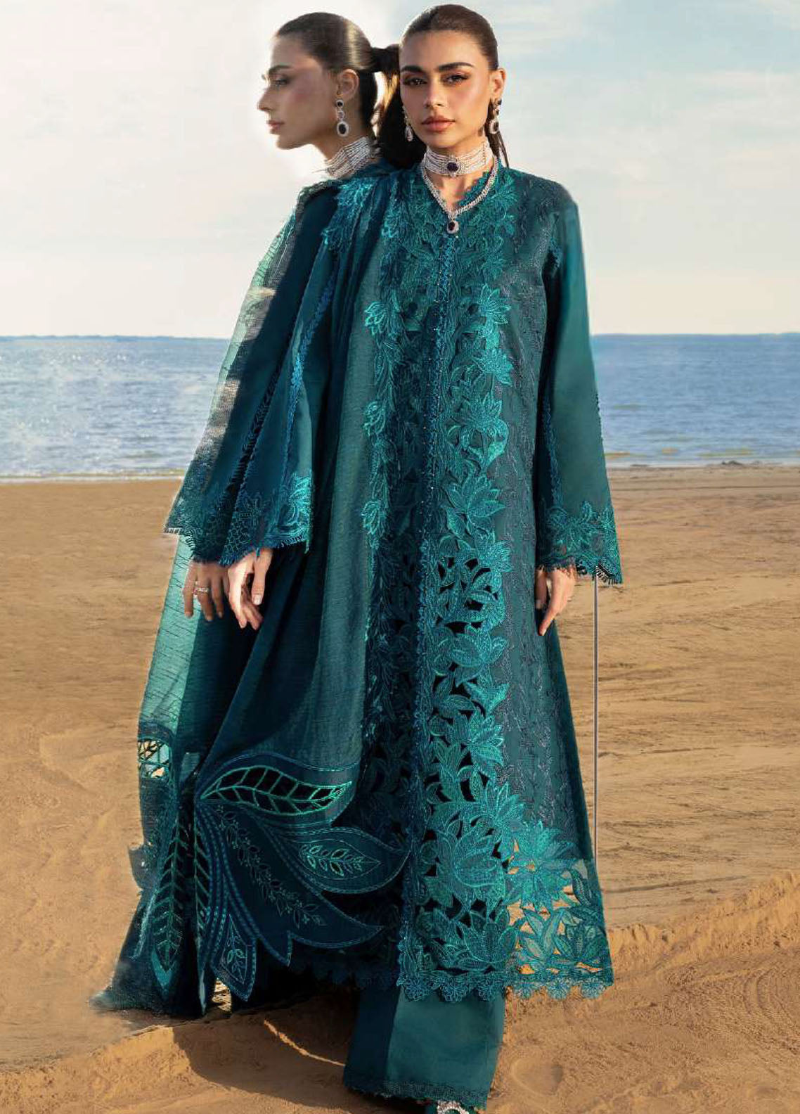 Rang Rasiya Premium Embroidered Lawn 3 Piece Unstitched Suit RR26P D-AYLEEN