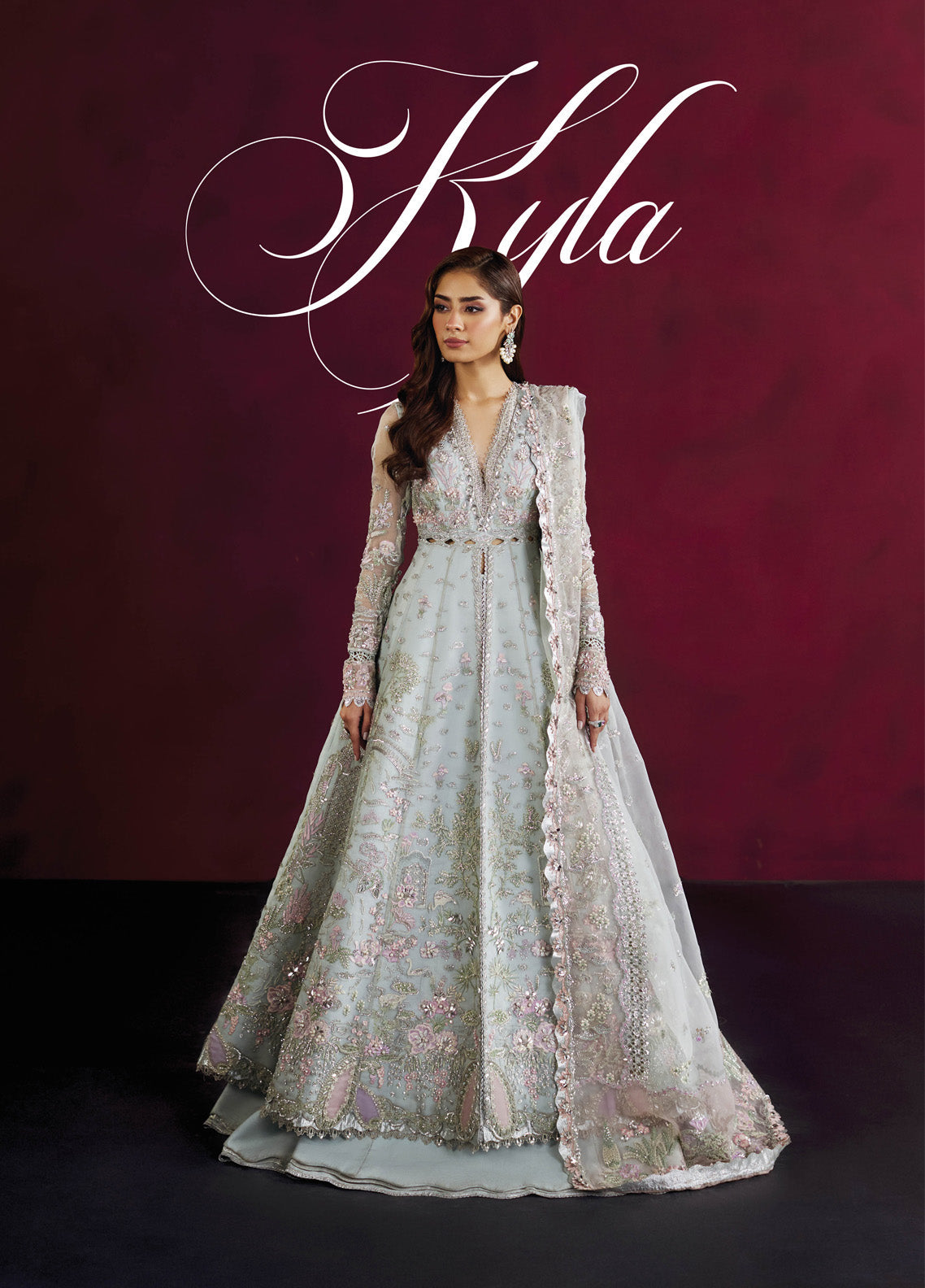 Republic WomensWear Embroidered Organza 3 Piece Unstitched Suit RW24PDV D-08 KYLA
