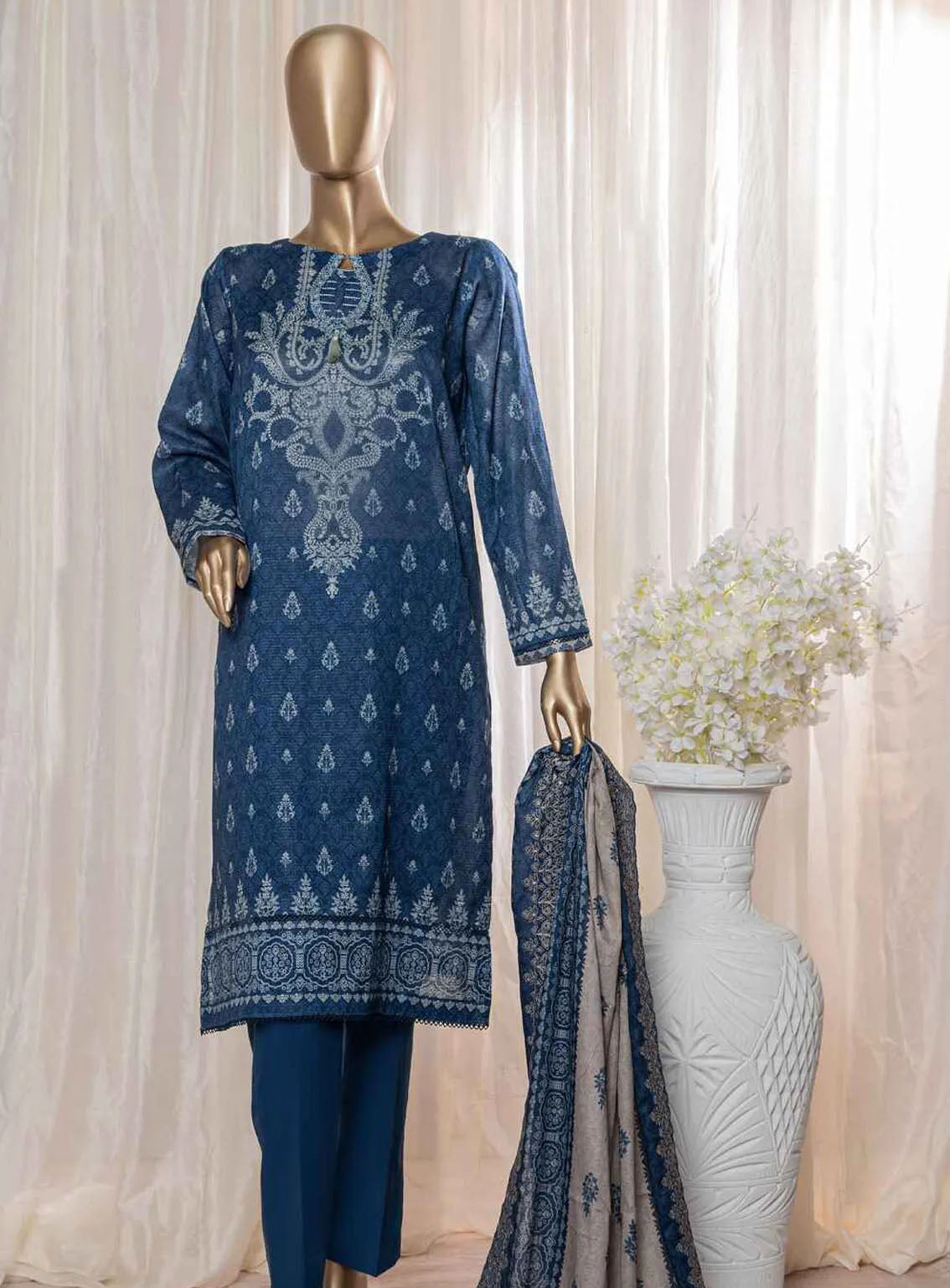 Rimjhim By HZ Textile Embroidered Lawn 3 Piece Unstitched Suit HZ24R REC-131