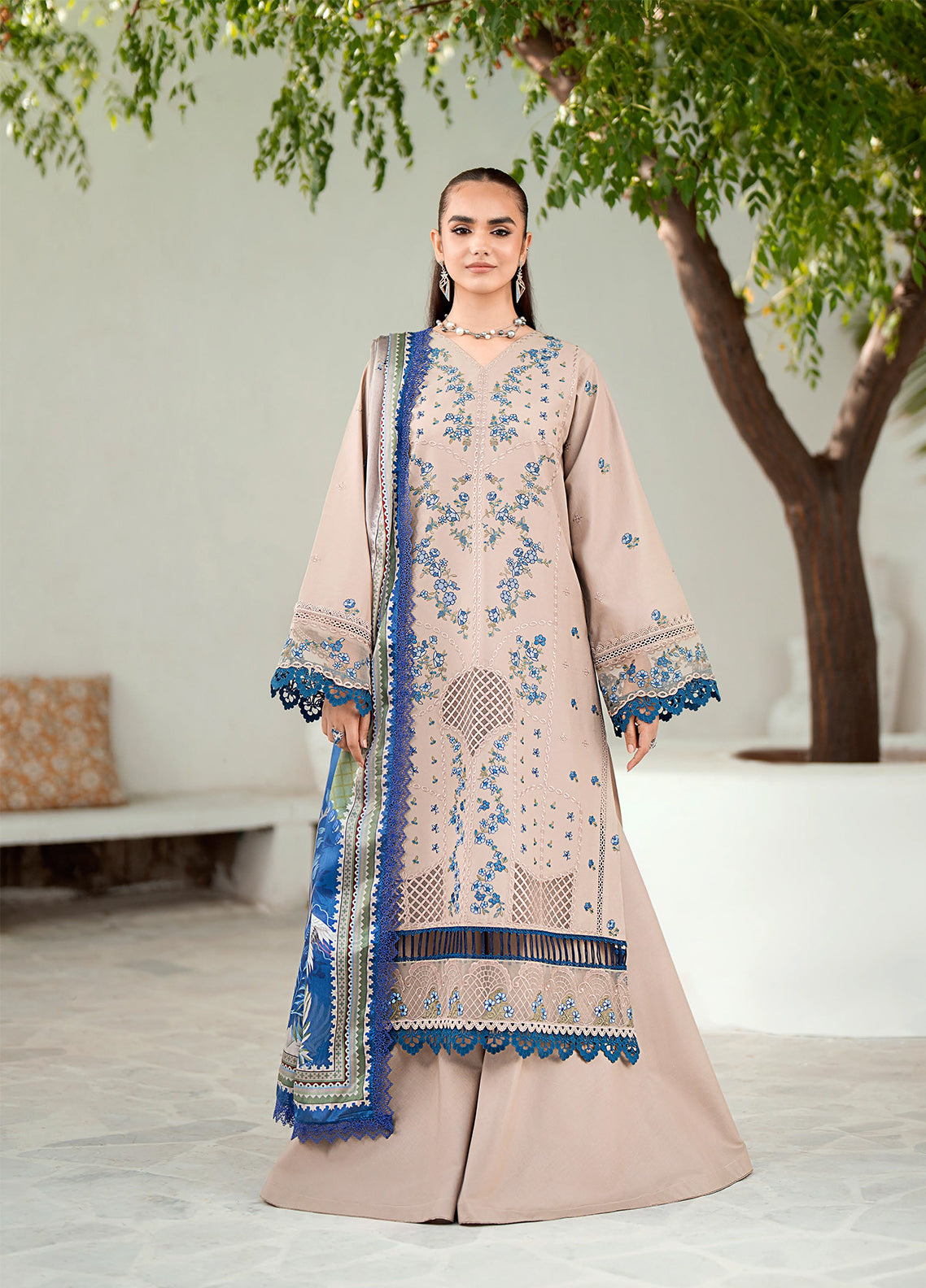 Riwaayat By Bin Ilyas Embroidered Lawn 3 Piece Unstitched Suit BI24R 304 A