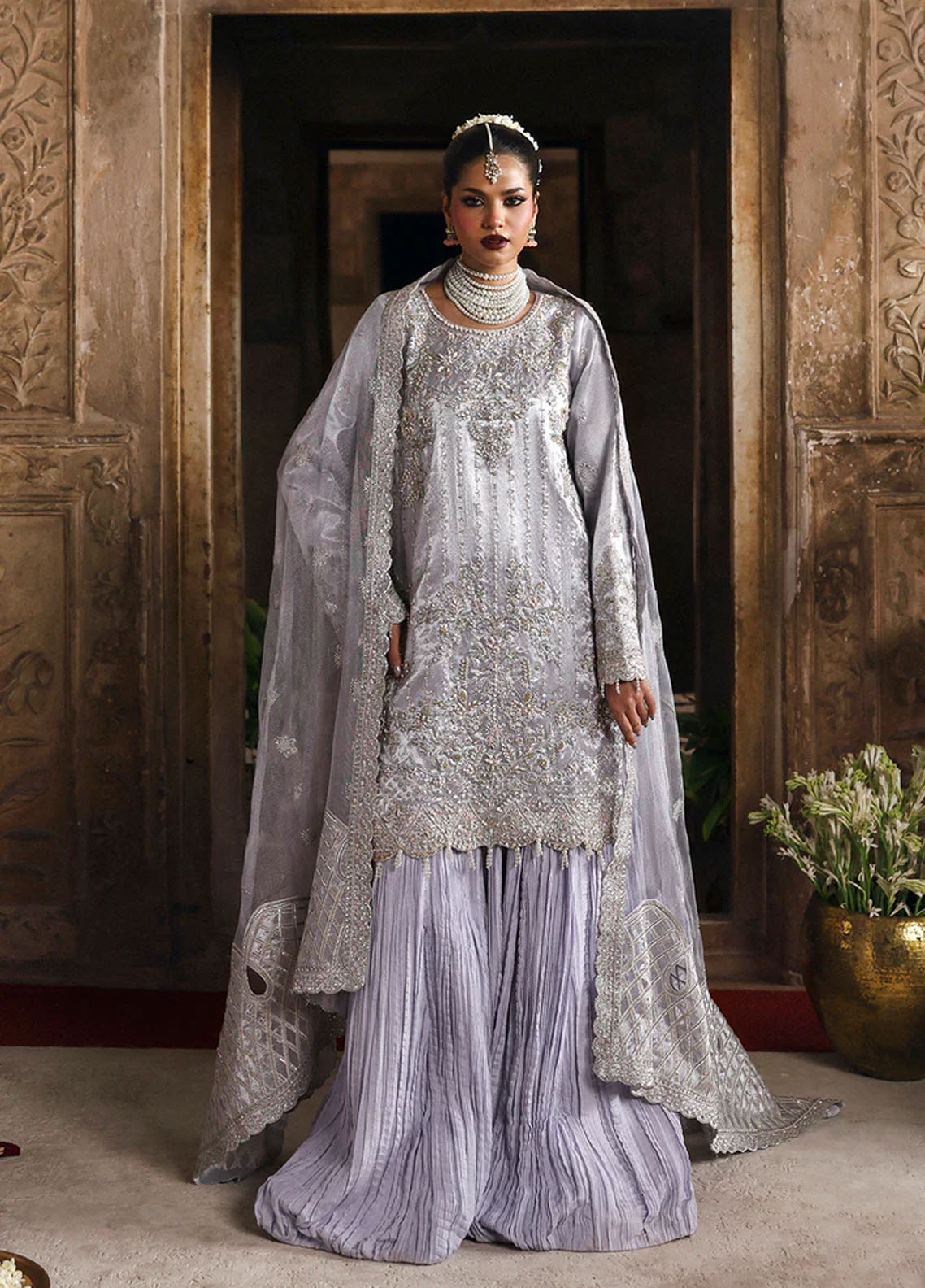 Romansiyyah By Emaan Adeel Embroidered Messouri 3 Piece Unstitched Suit EA25RLF D-AABROO