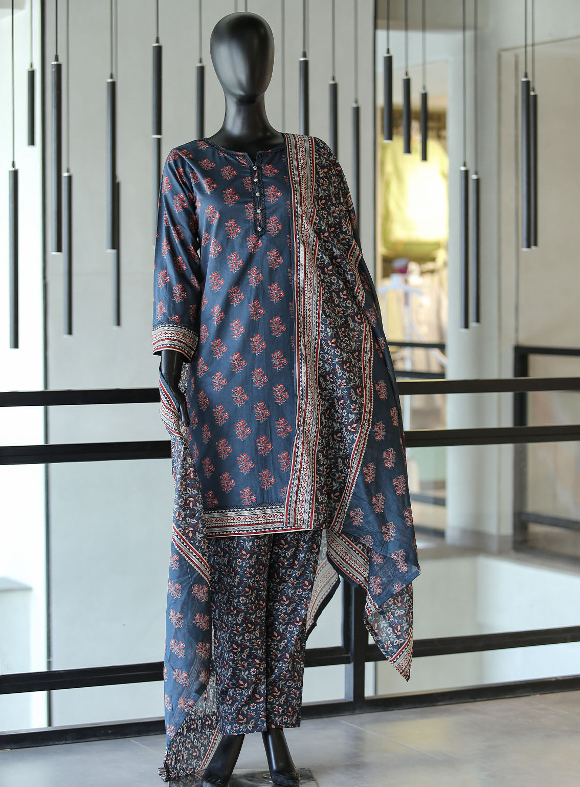 Royal Fashion Digital Printed Lawn 3 Piece Stitched Suit - RF24DPL BS-02