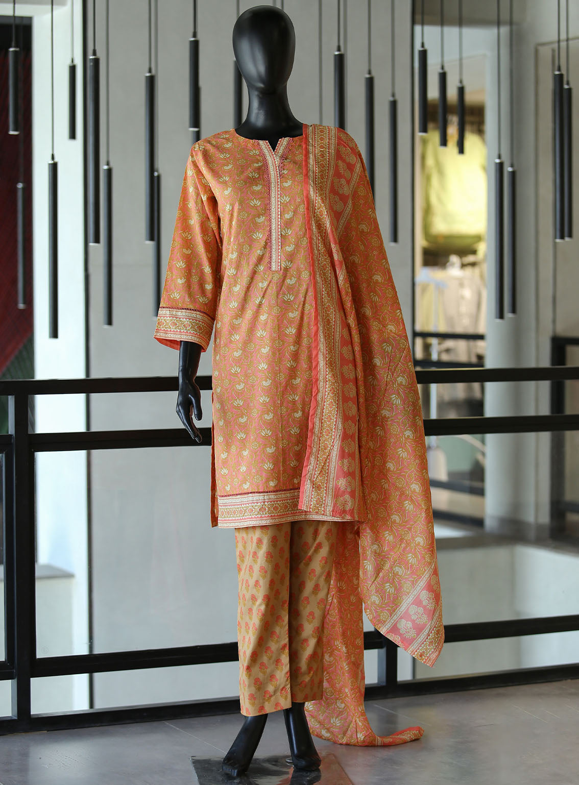 Royal Fashion Digital Printed Lawn 3 Piece Stitched Suit - RF24DPL BS-09