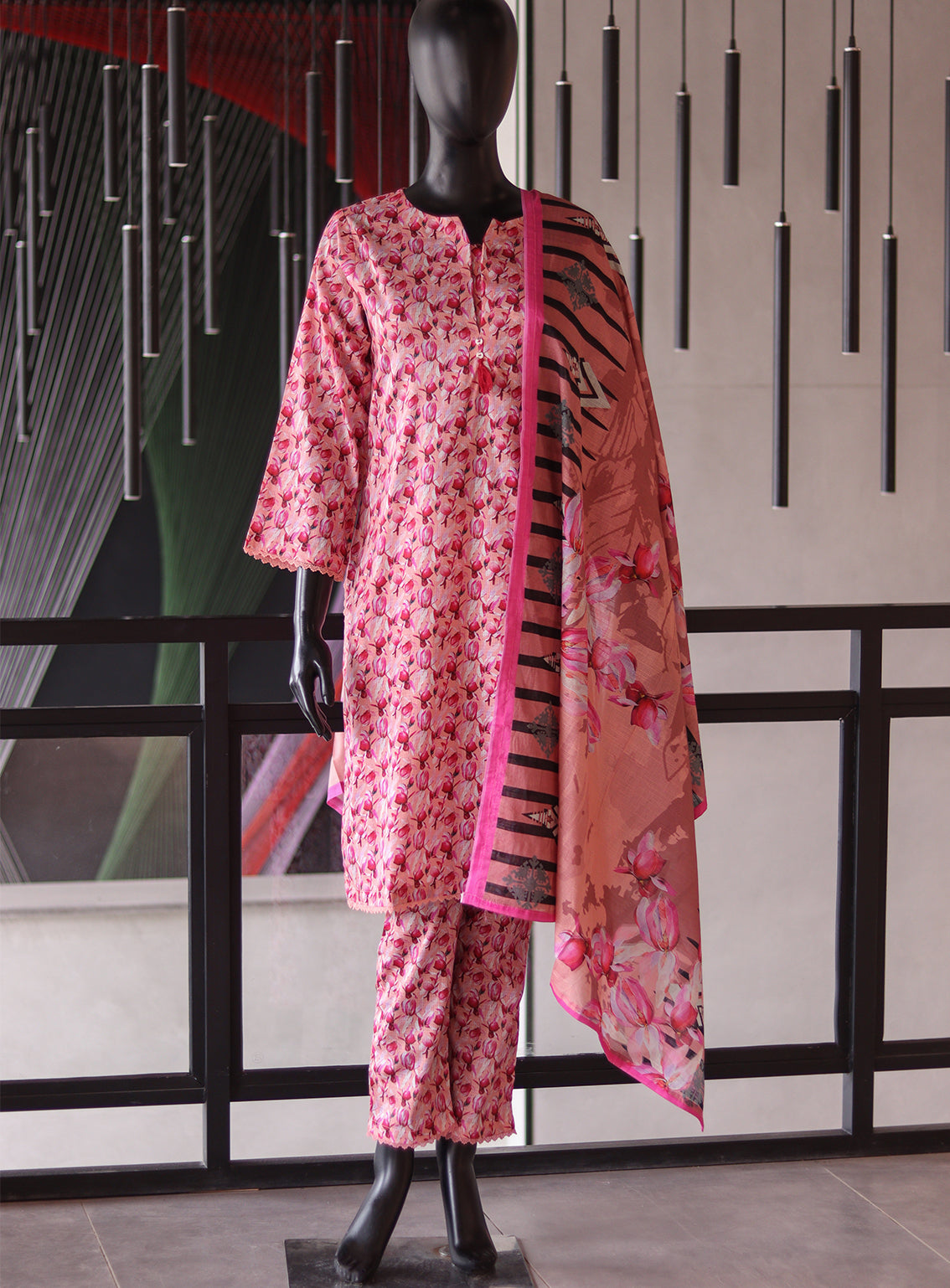 Royal Fashion Digital Printed Lawn 3 Piece Stitched Suit RF24PL SNSC-10