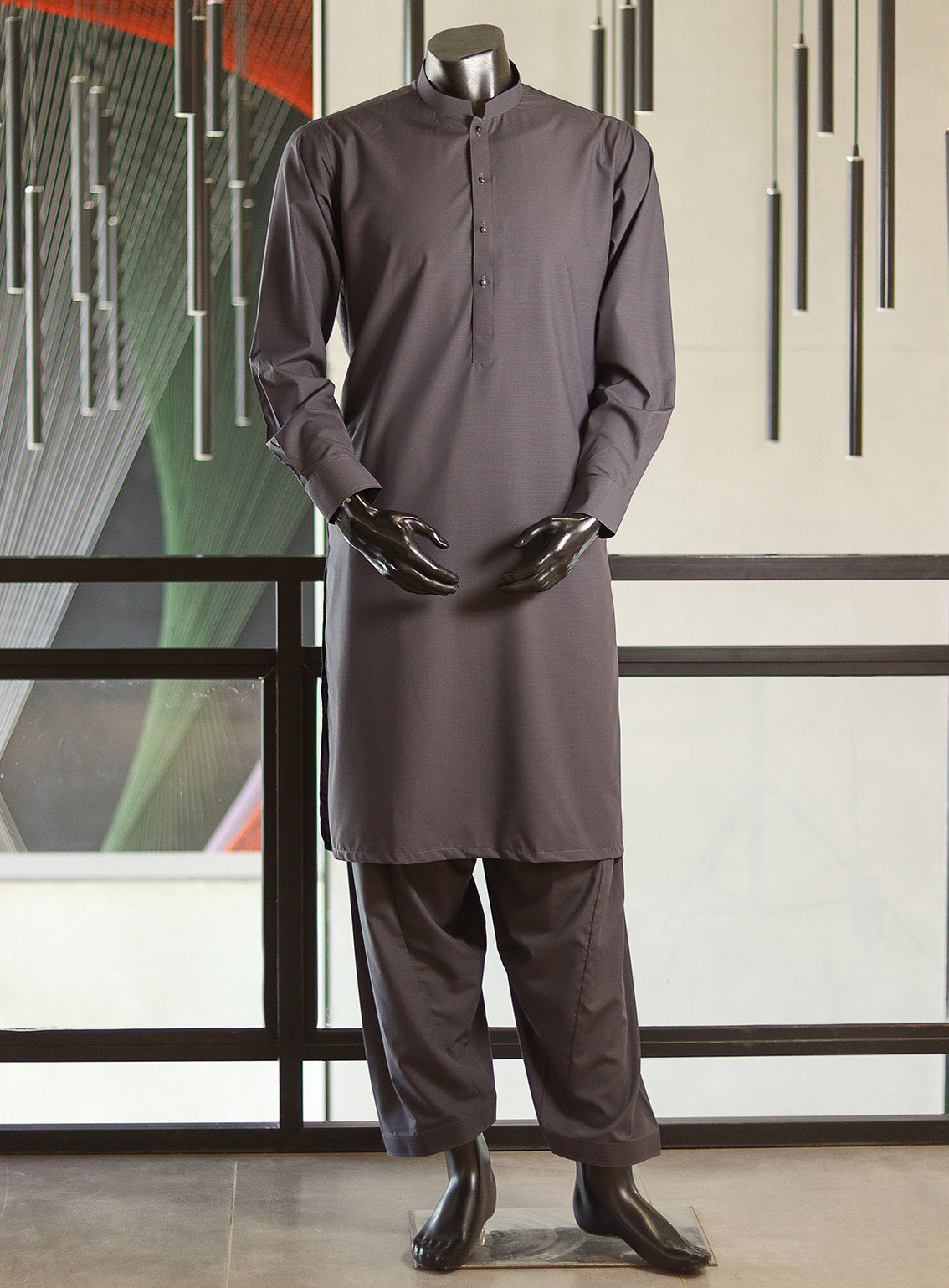 Royal Fashion Plain Wash & Wear Kameez Shalwar For Men RF25SS SHAHSAWAR-DGR