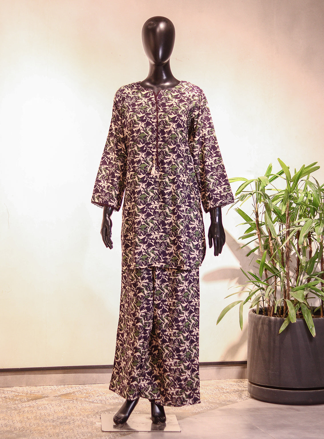 Royal Fashion Printed Cotton Slub 2 Piece Stitched Suit RF26PP D-SNSC-01