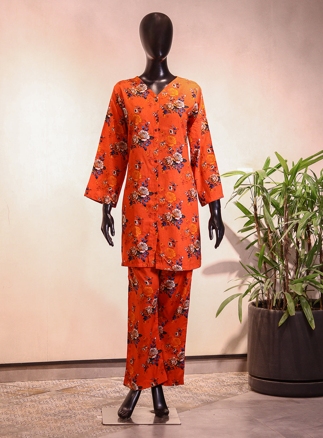 Royal Fashion Printed Cotton Slub 2 Piece Stitched Suit RF26PP D-SNSC-03