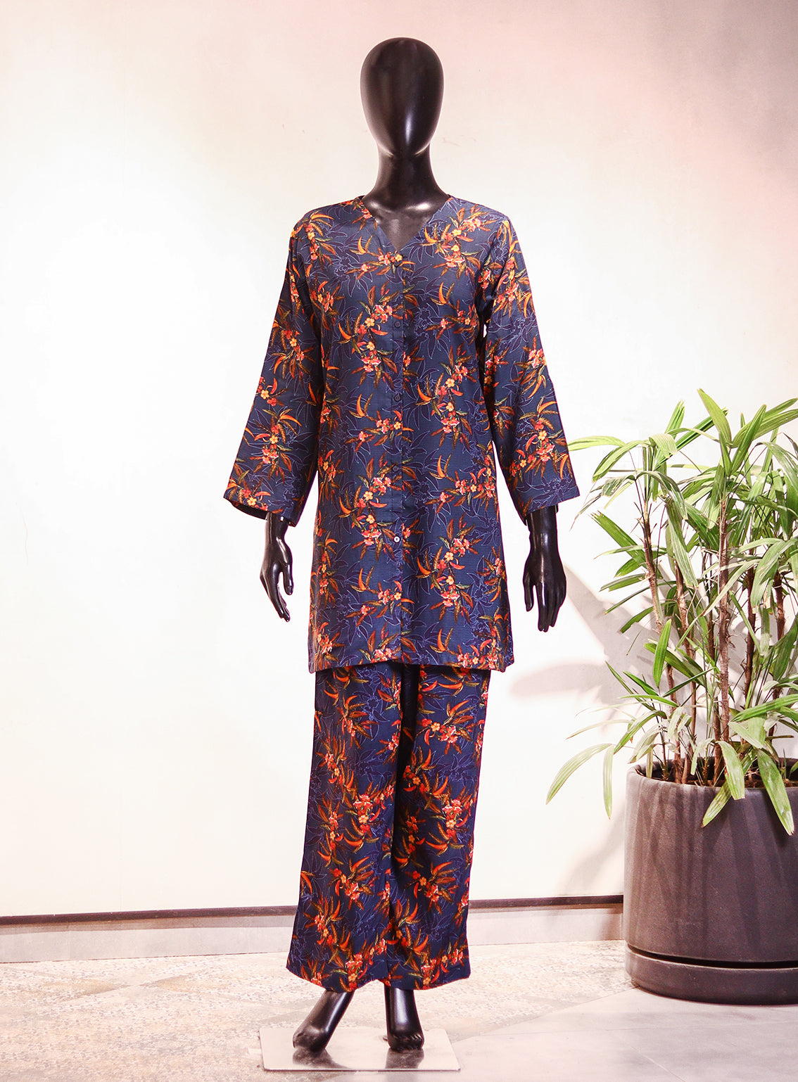Royal Fashion Printed Cotton Slub 2 Piece Stitched Suit RF26PP D-SNSC-14