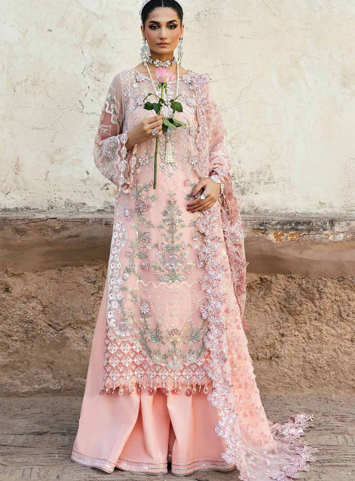 Sardinia Embroidered Chiffon 3 Piece Unstitched Suit SRD25CF D-1108 SAASI