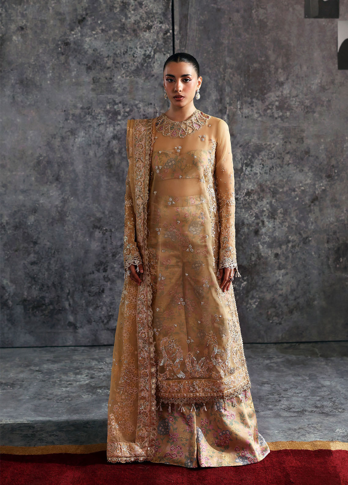 Seraphine By Zarposh Fomral Embroidered Organza 3 Piece Unstitched Suit ZP26SWF D-LUSTRE