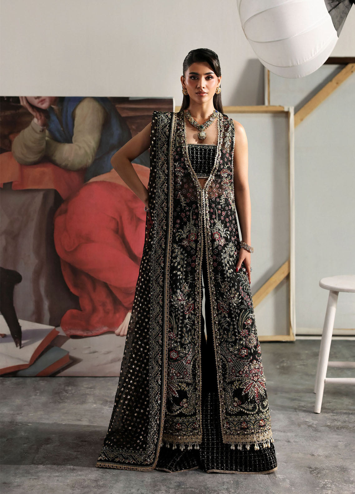 Seraphine By Zarposh Fomral Embroidered Organza 3 Piece Unstitched Suit ZP26SWF D-SORREL