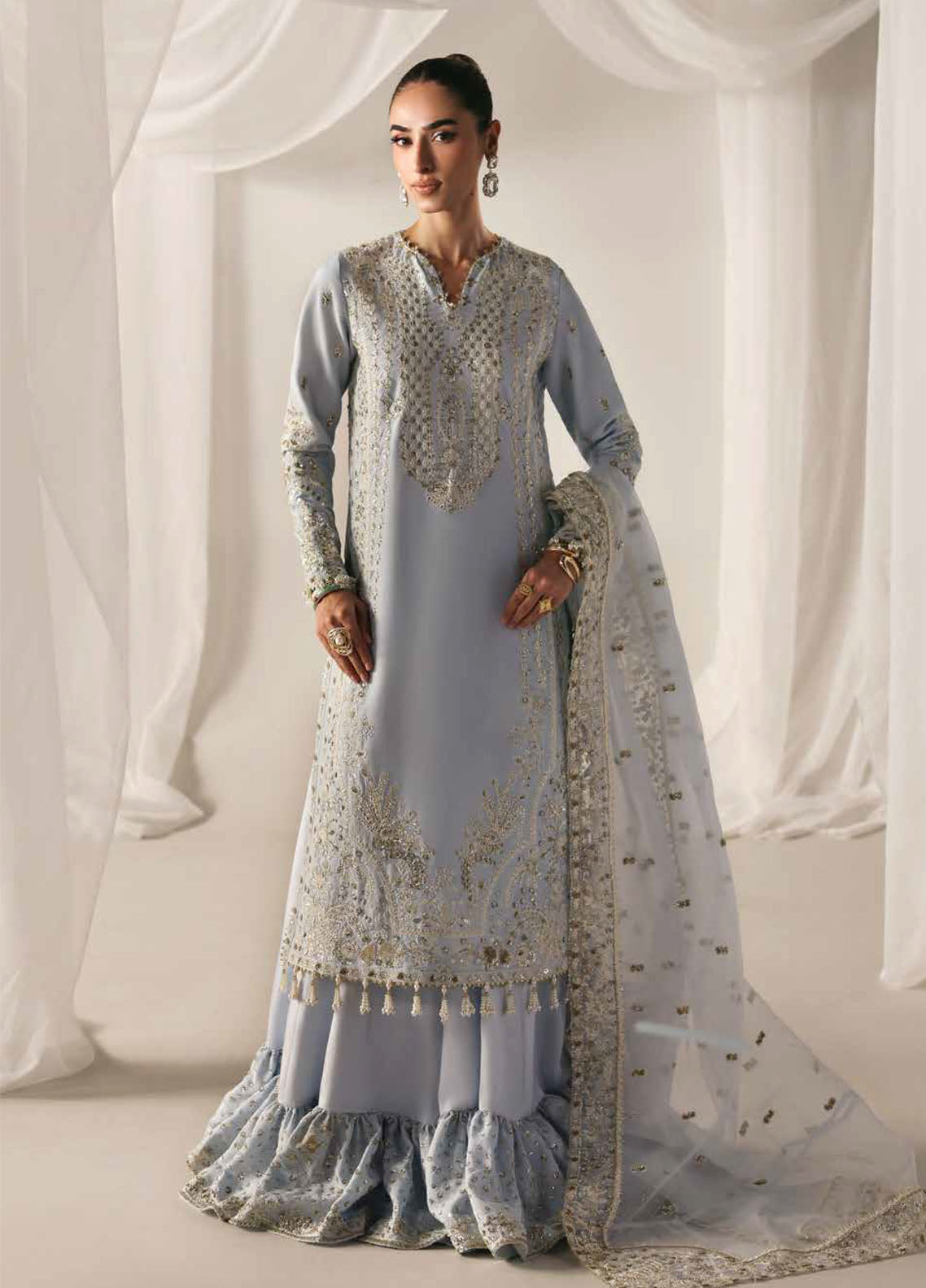 Serein By Emaan Adeel Premium Embroidered Raw Silk 3 Piece Unstitched Suit EA25SLS D-OPULENT OASIS