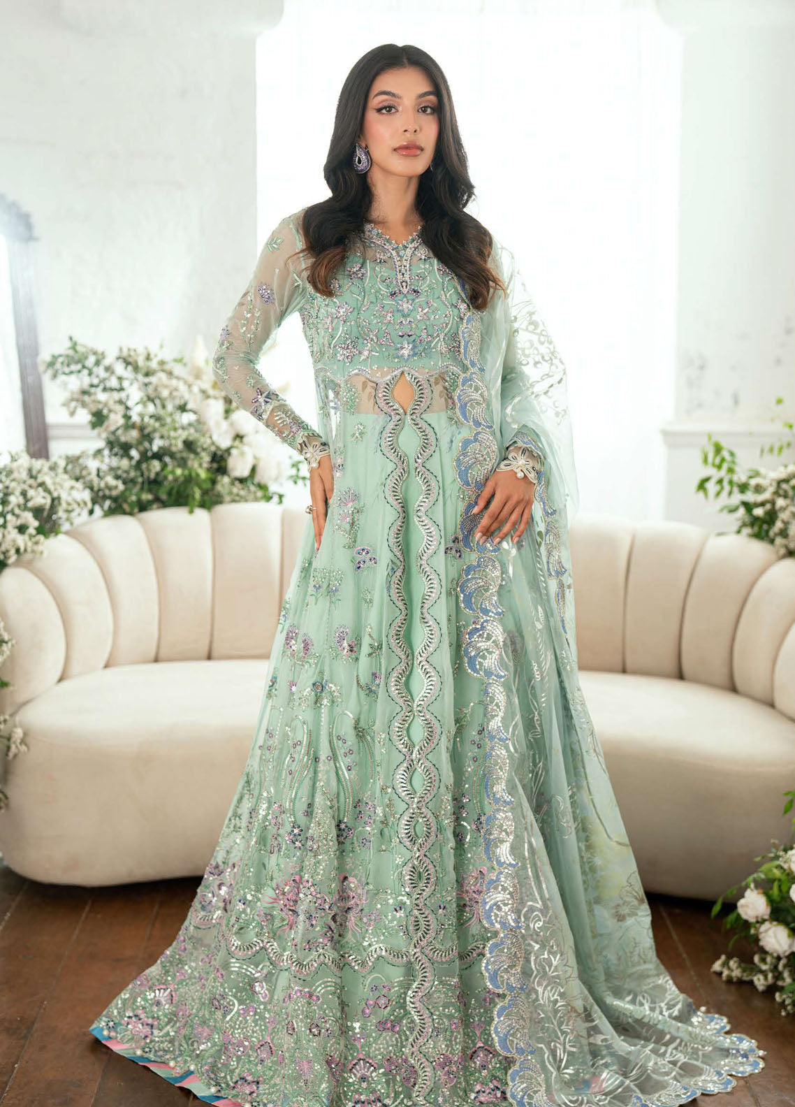 Shaam Shandar By Mushq Embroidered Chiffon 3 Piece Unstitched Suit MQ25SS D-07 SITAARA