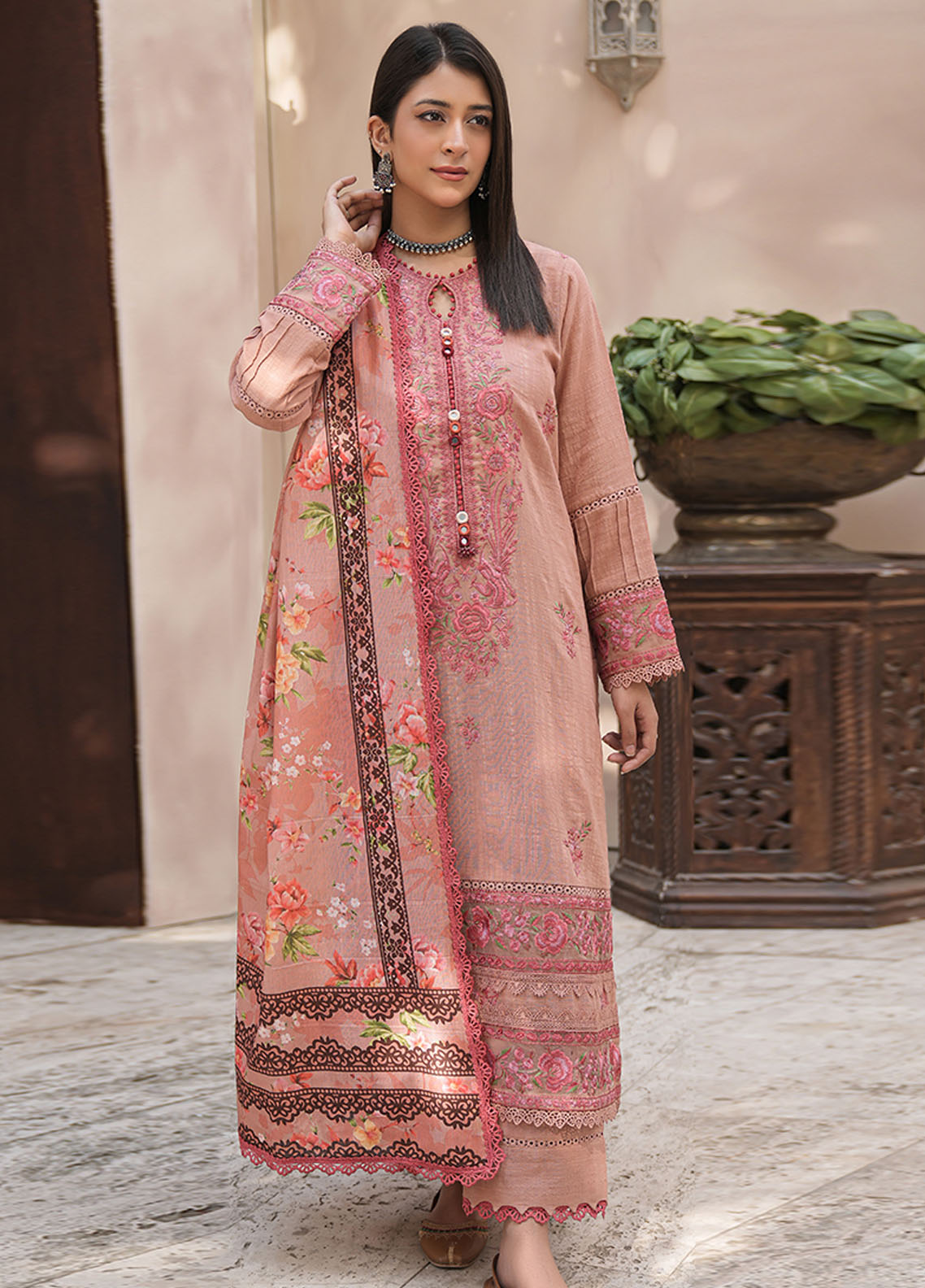 Signature By Zellbury Embroidered Khaddar 3 Piece Unstitched Suit WUW24E30415