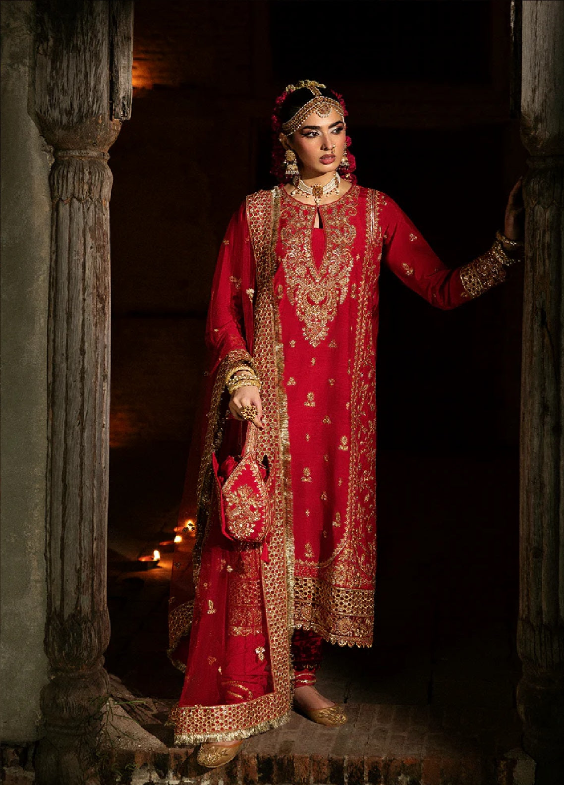 Singhar By Saad Shaikh X Meeral Premium Embroidered Raw Silk 3 Piece Unstitched Suit SSK25SPS D-1173 PASHMA
