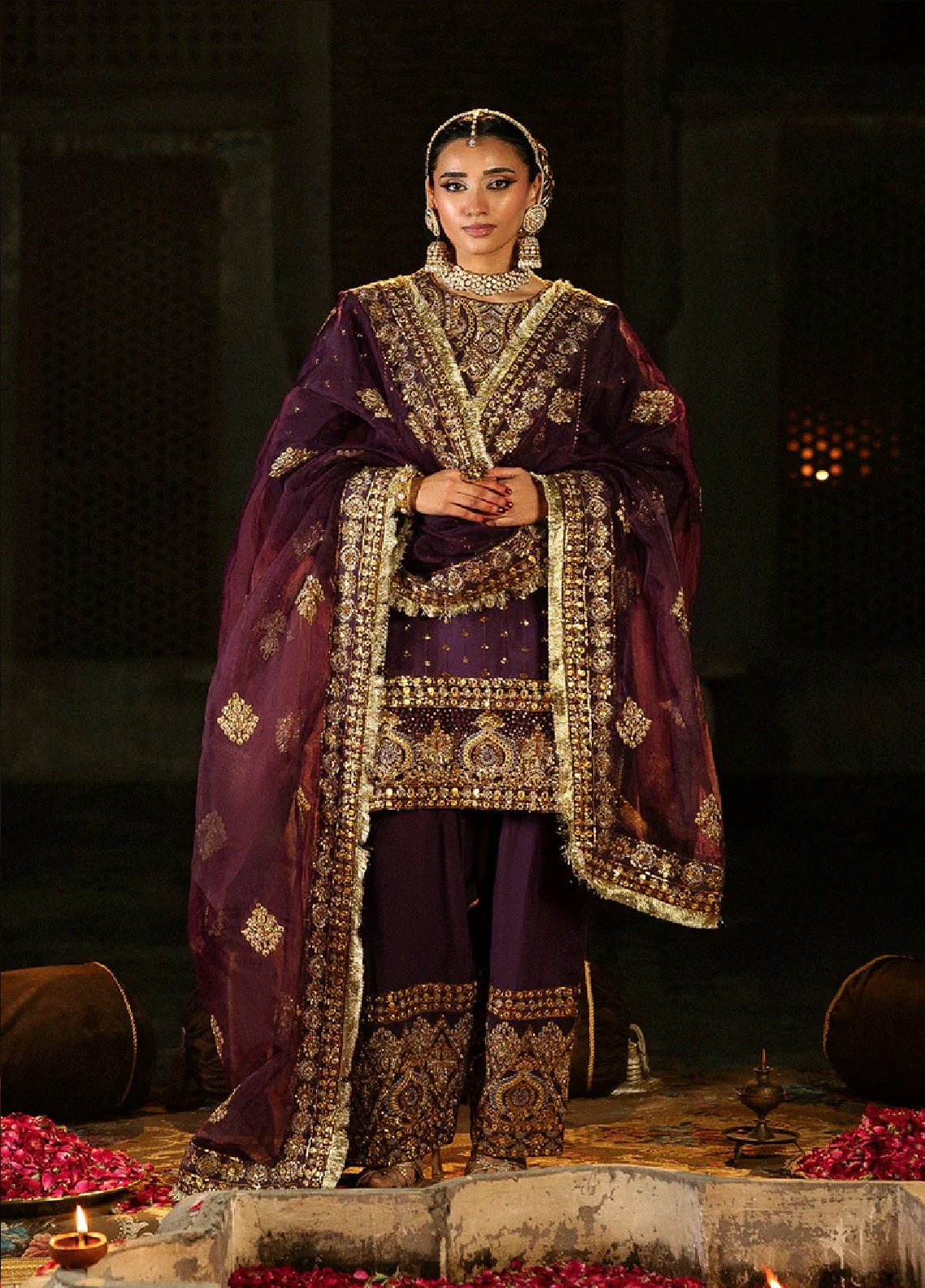 Singhar By Saad Shaikh X Meeral Premium Embroidered Raw Silk 3 Piece Unstitched Suit SSK25SPS D-1180 ARJUMAAND