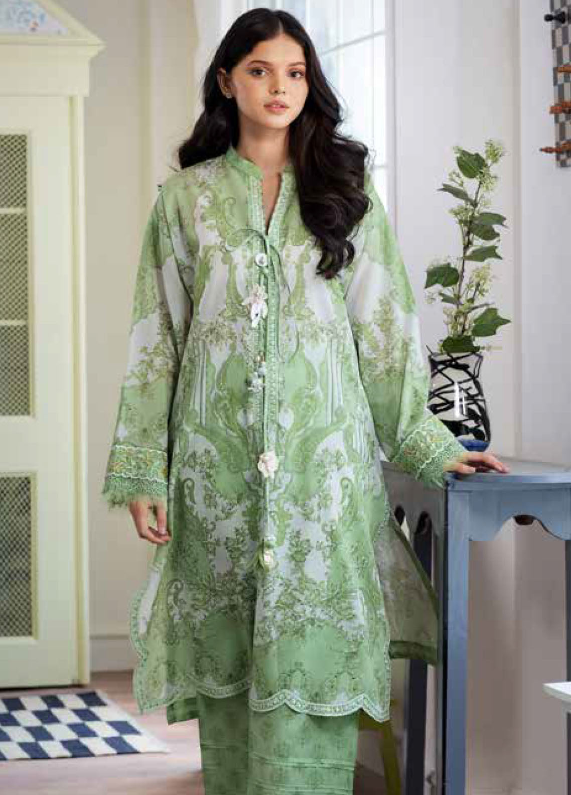 Sobia Nazir Basic Embroidered Lawn 2 Piece Unstitched Suit SN24B 3B