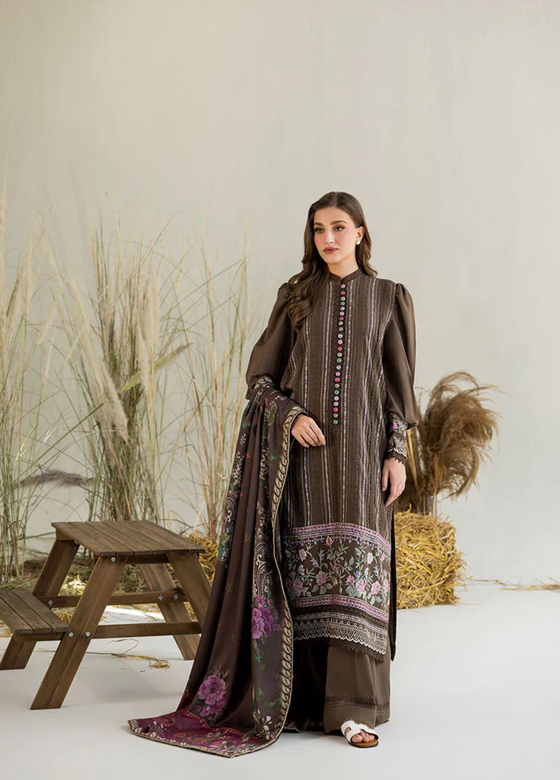 Sobia Nazir Embroidered Karandi 3 Piece Unstitched Suit SN25WE1 D-3A