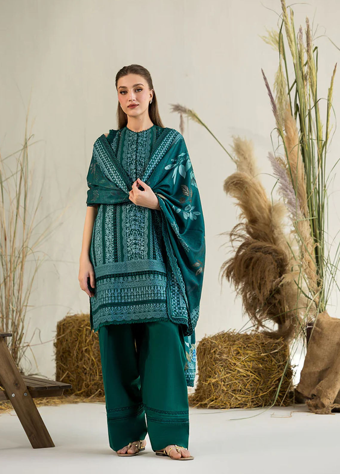 Sobia Nazir Embroidered Karandi 3 Piece Unstitched Suit SN25WE1 D-4A