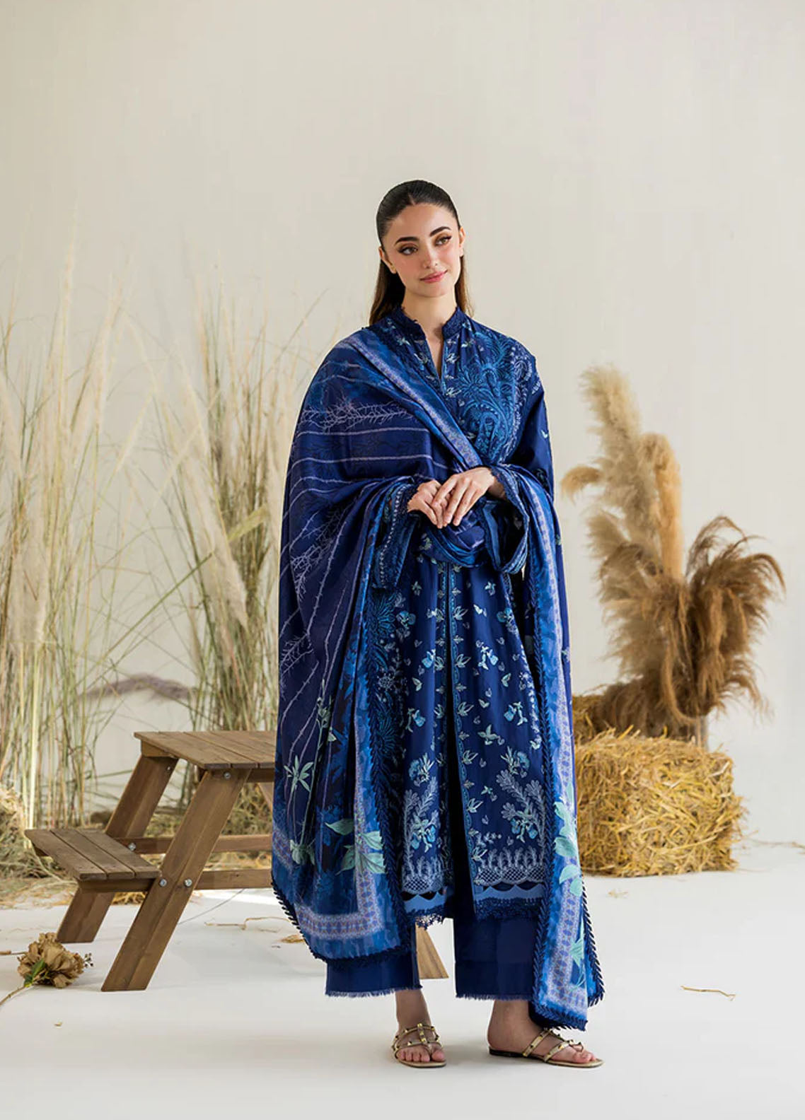 Sobia Nazir Embroidered Khaddar 3 Piece Unstitched Suit SN25WE1 D-7A