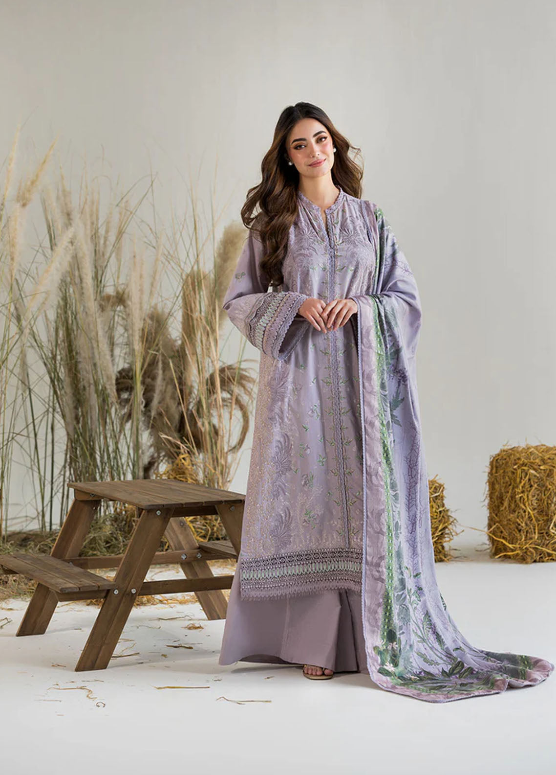 Sobia Nazir Embroidered Khaddar 3 Piece Unstitched Suit SN25WE1 D-7B