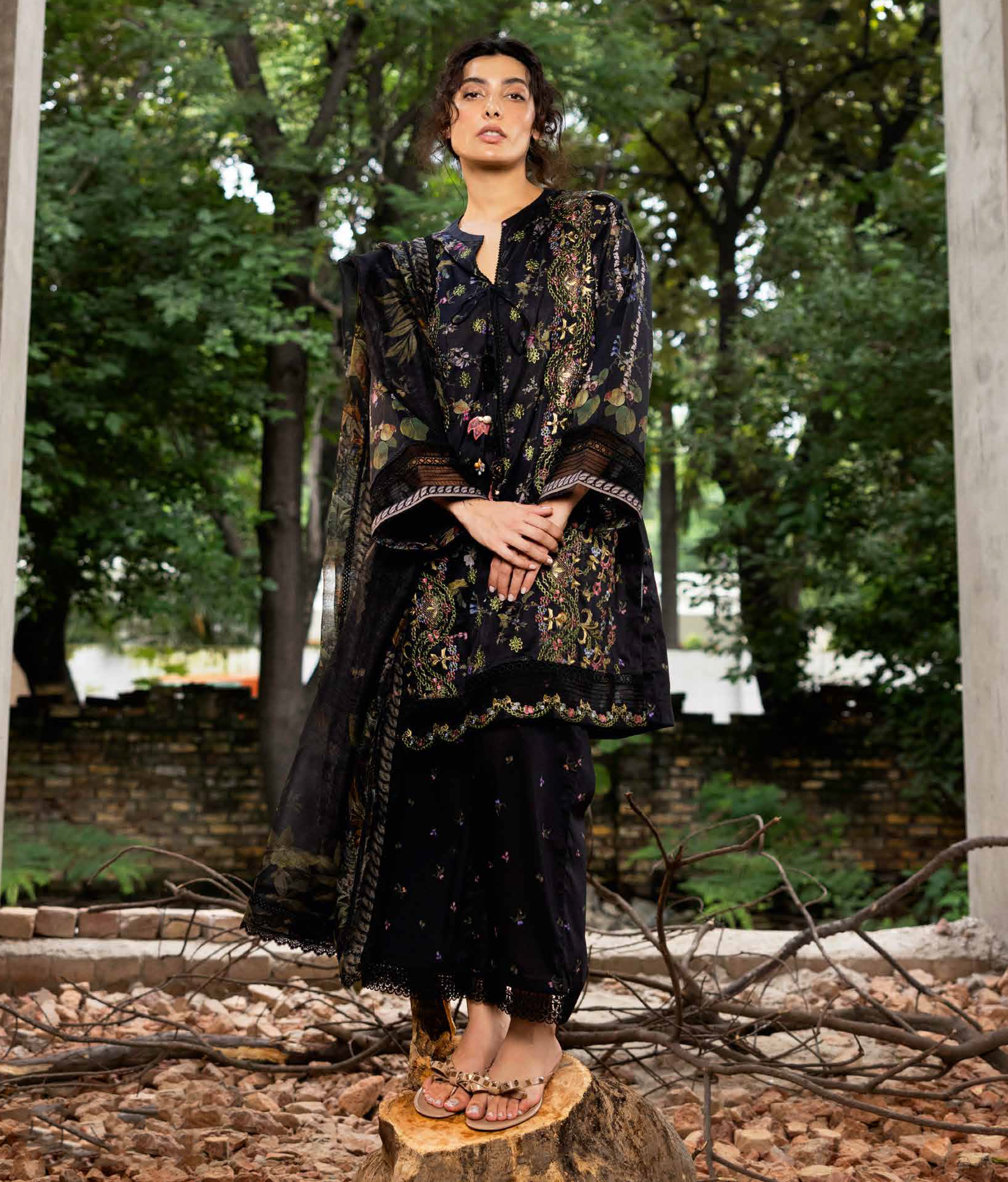 Sobia Nazir Fall Edit Embroidered Cambric 3 Piece Unstitched Suit SN24FE D-2B