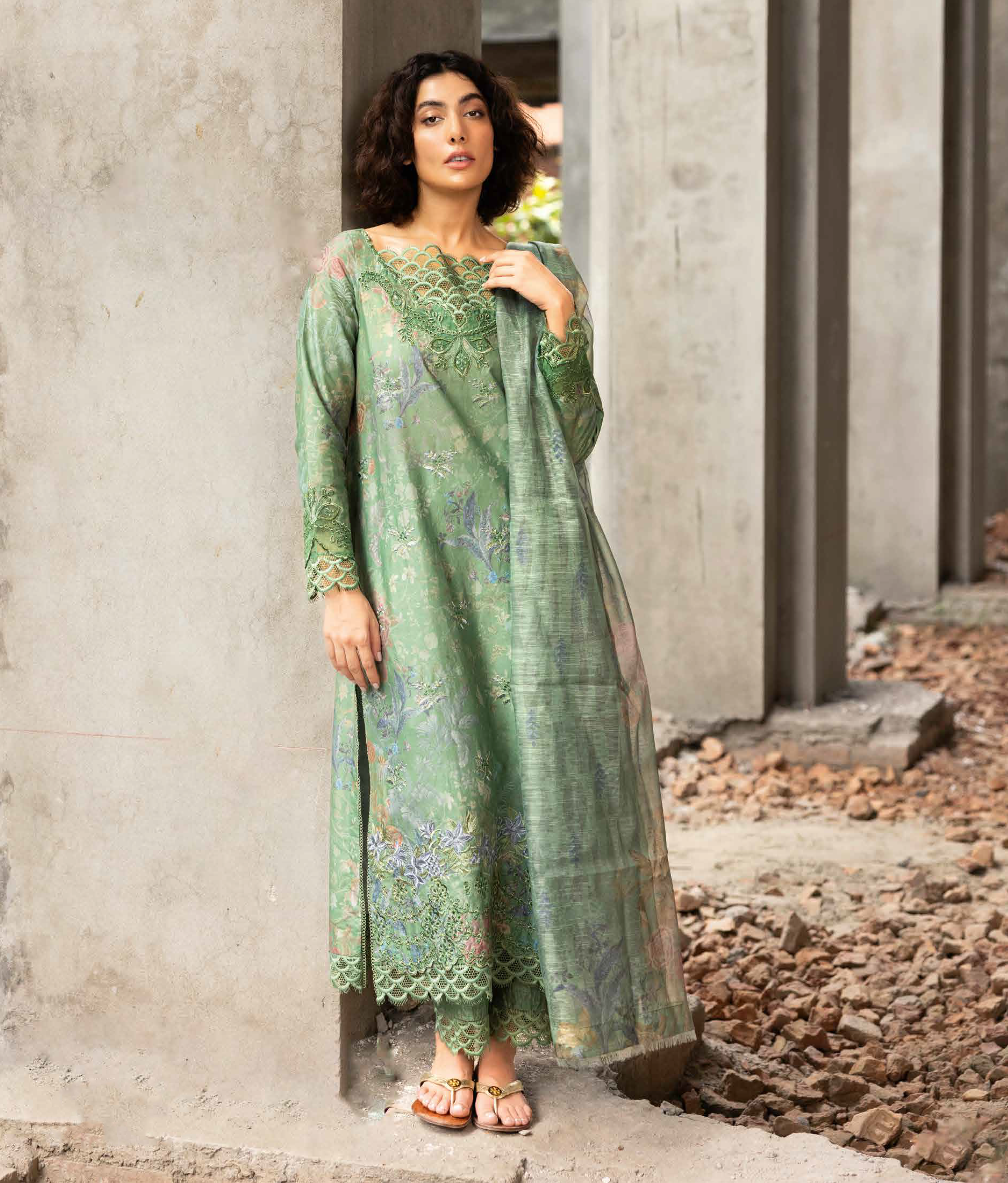 Sobia Nazir Fall Edit Embroidered Cambric 3 Piece Unstitched Suit SN24FE D-3A