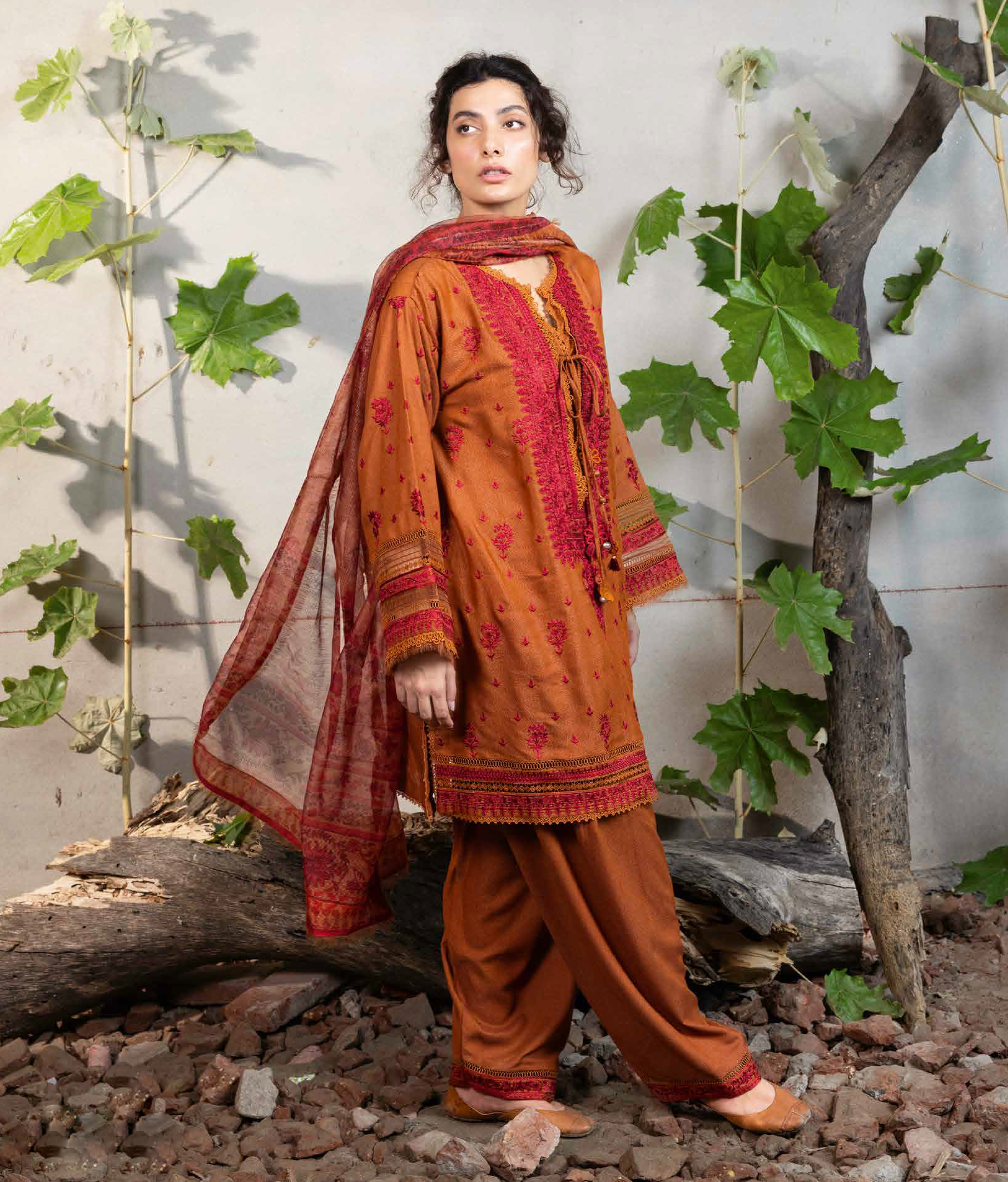 Sobia Nazir Fall Edit Embroidered Karandi 3 Piece Unstitched Suit SN24FE D-7A