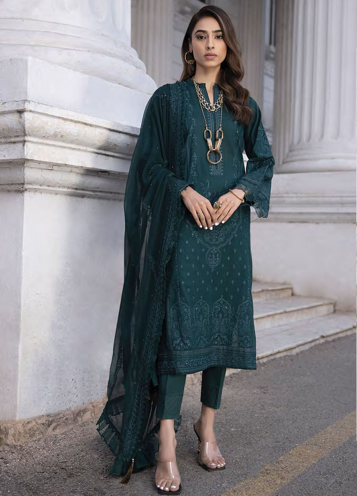 Spring By LSM Lakhany Embroidered Lawn 3 Piece Unstitched Suit LSM24S LG-AM-0056
