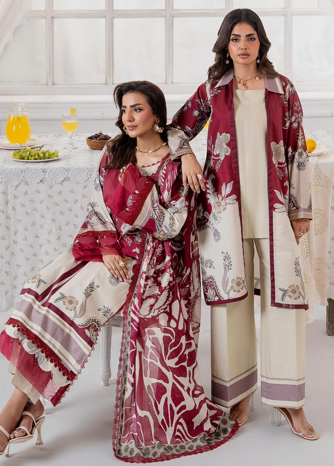 Sunshine Bloom By Alzohaib Printed Cotton Silk 3 Piece Unstitched Suit AZ25SSBW D-CSE-05