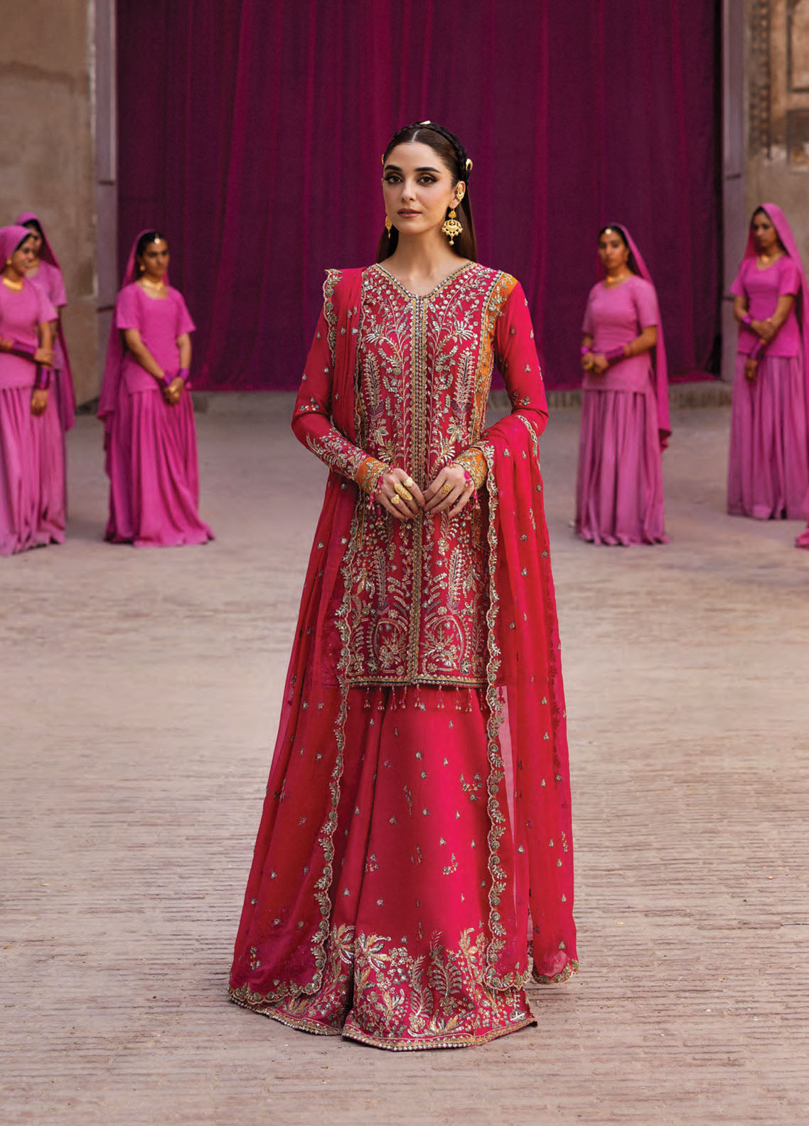 The Empress By Emaan Adeel Embroidered Chiffon 3 Piece Unstitched Suit EA25TEFW D-MAELISSA
