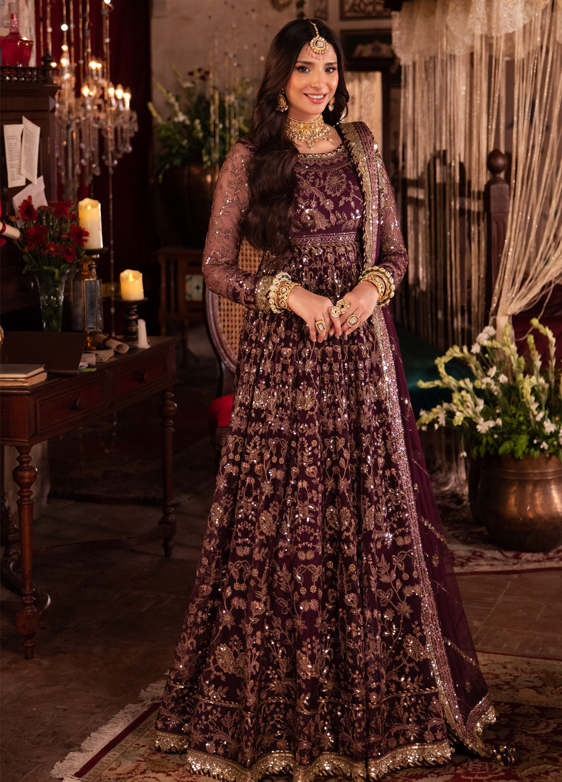 Vasl By Asim Jofa Embroidered Net 3 Piece Unstitched Suit J24V AJYV-01