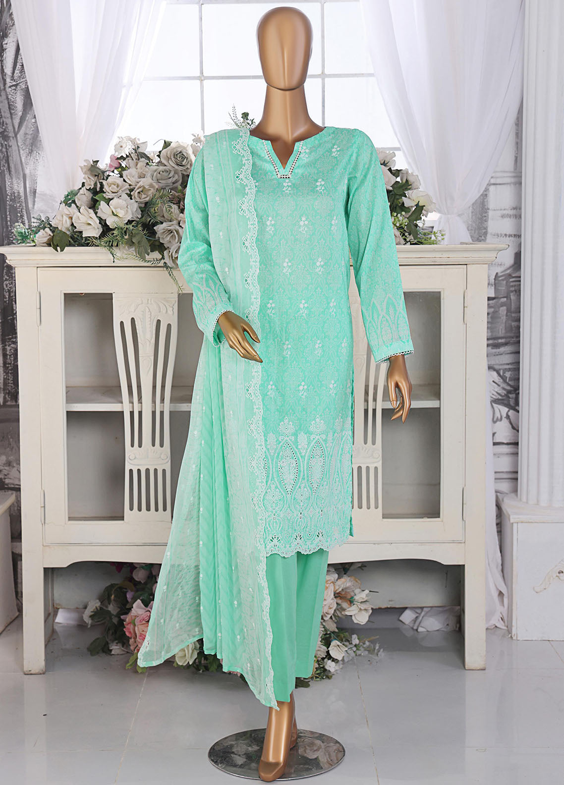 Venice By HZ Textiles Premium Chikankari Lawn 3 Piece Unstitched Suit HZ26VEC D-VCE-703