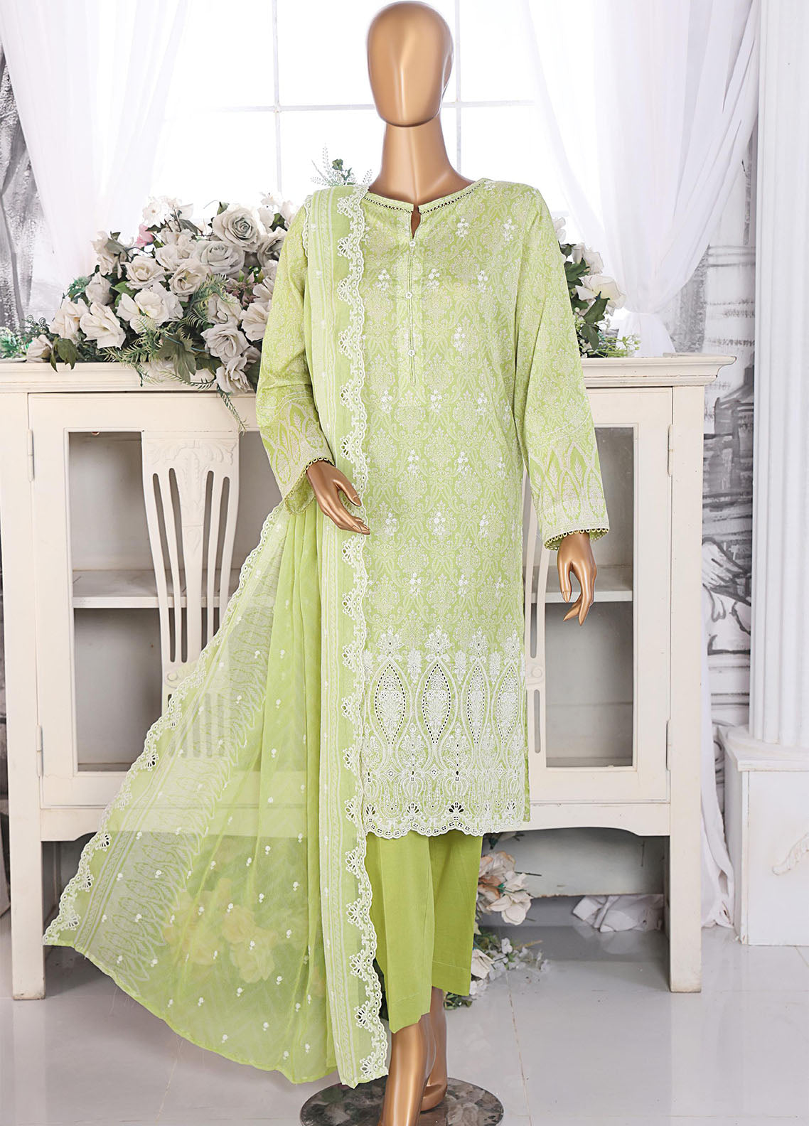 Venice By HZ Textiles Premium Chikankari Lawn 3 Piece Unstitched Suit HZ26VEC D-VCE-704