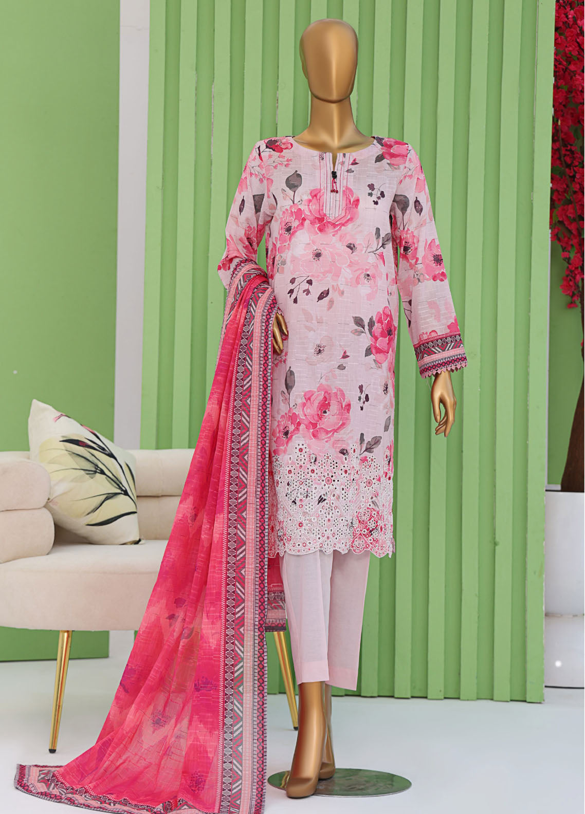 Vital By HZ Textiles Embroidered Doriya 3 Piece Unstitched Suit HZ25VE D-VEC-1259