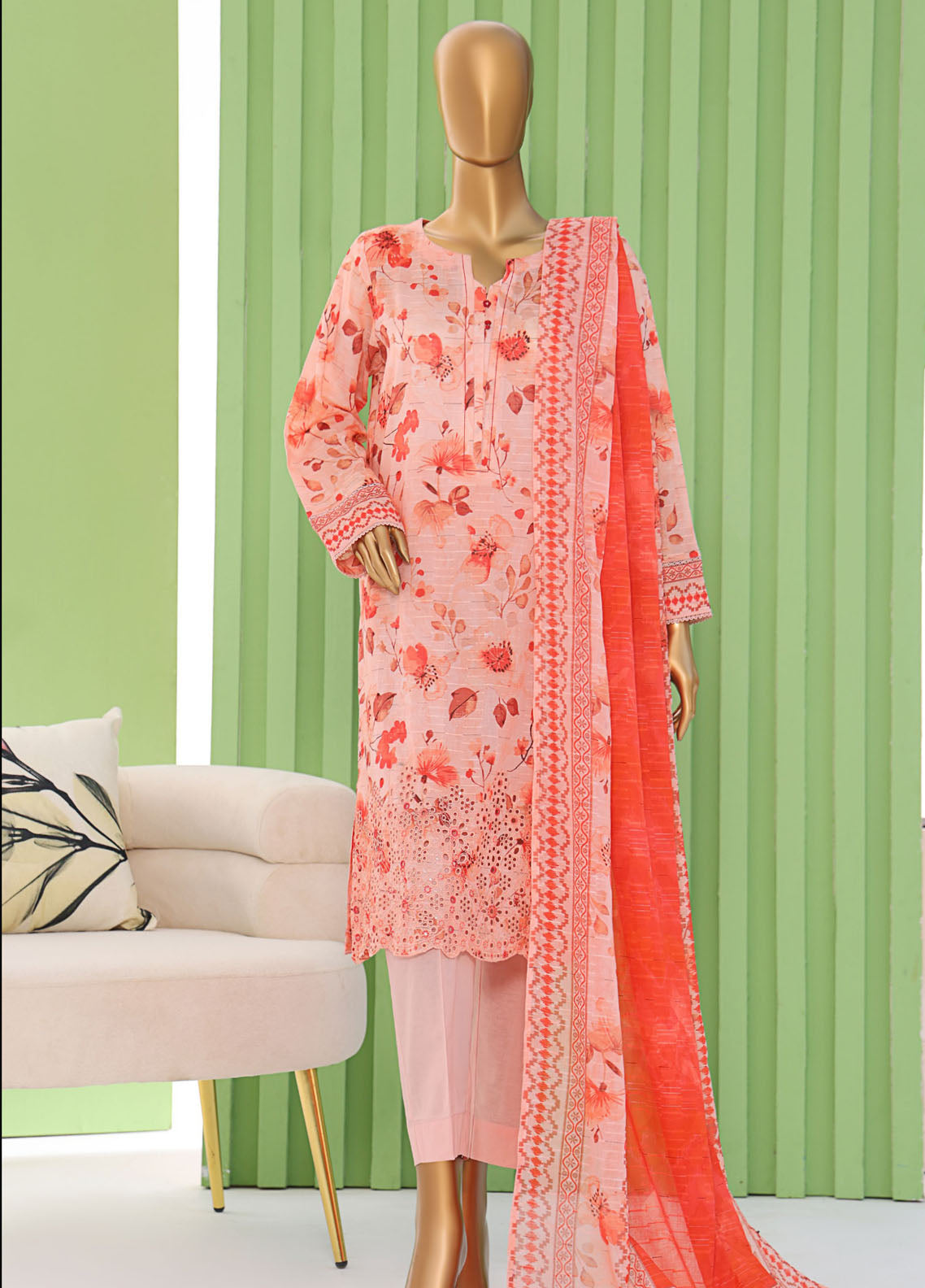 Vital By HZ Textiles Embroidered Doriya 3 Piece Unstitched Suit HZ25VE D-VEC-1261