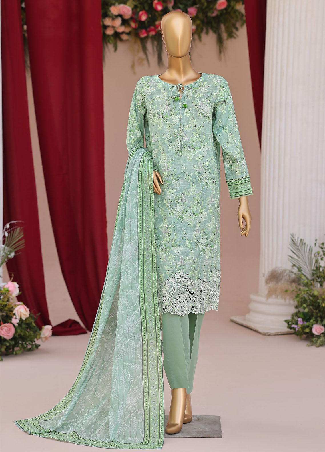 Vital By HZ Textiles Embroidered Lawn 3 Piece Unstitched Suit HZ26VE D-VEC-03