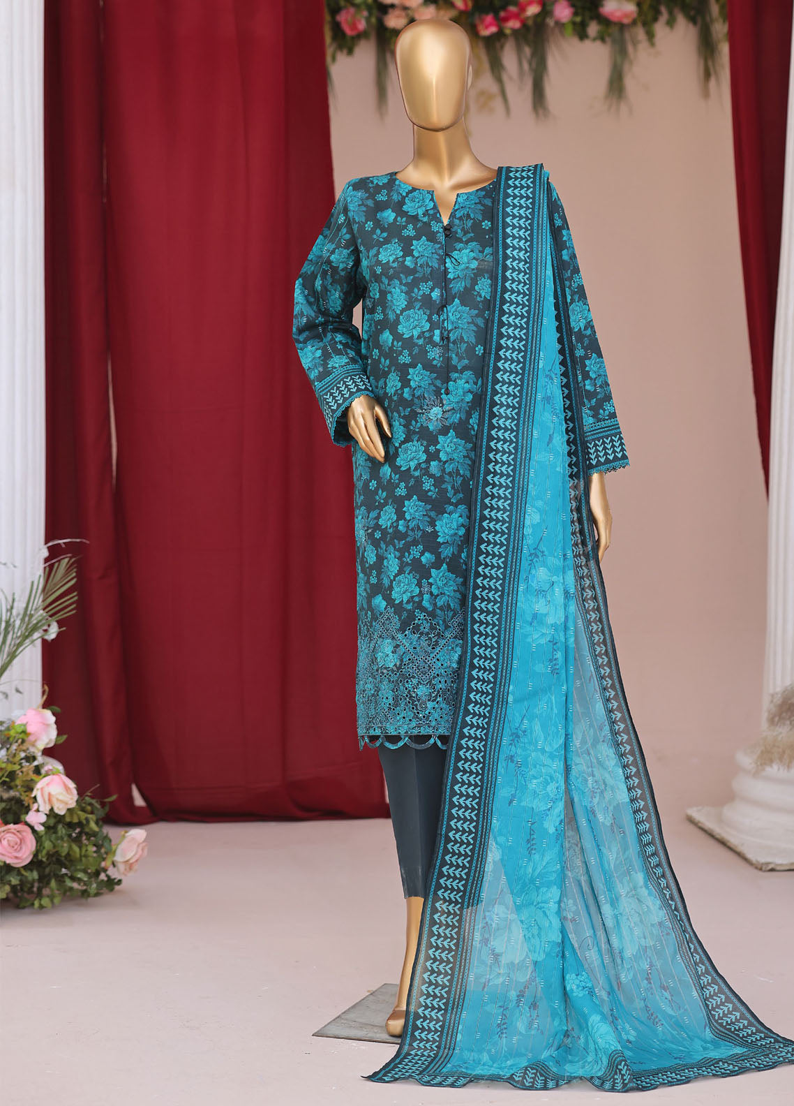 Vital By HZ Textiles Embroidered Lawn 3 Piece Unstitched Suit HZ26VE D-VEC-06